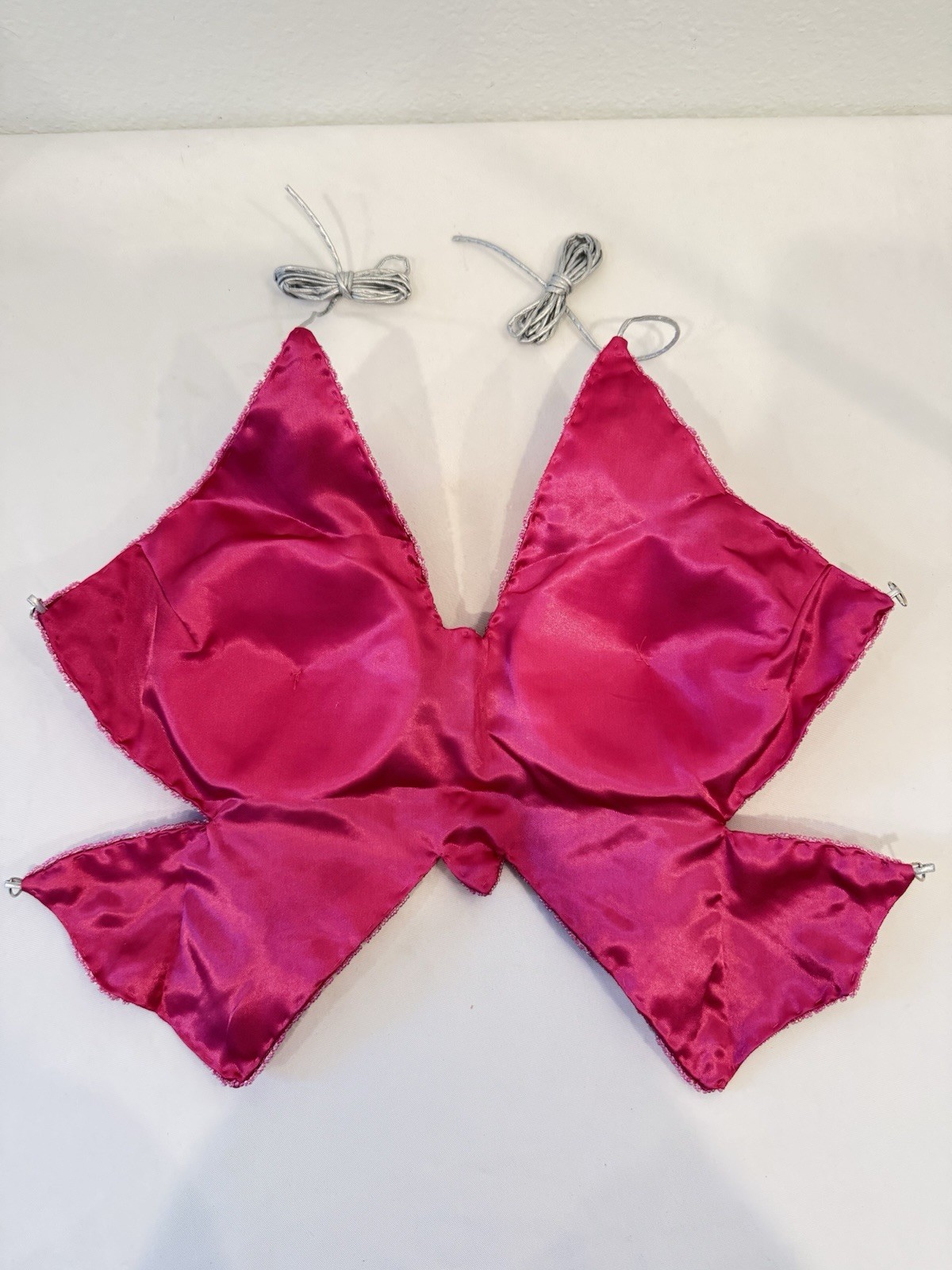 Butterfly Sequin Tank Top Fuchsia Adjustable, Open Back. Fairy Women’s Top