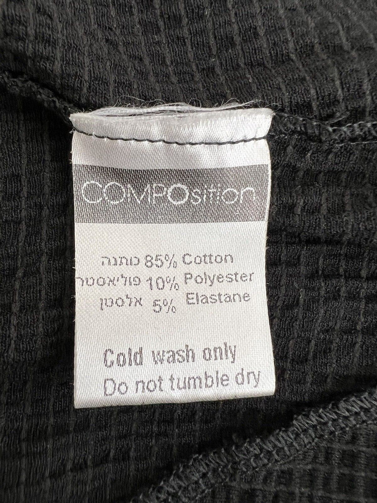 Composition Women’s Oversized Loose Fit Black Top Size Small Minimalist