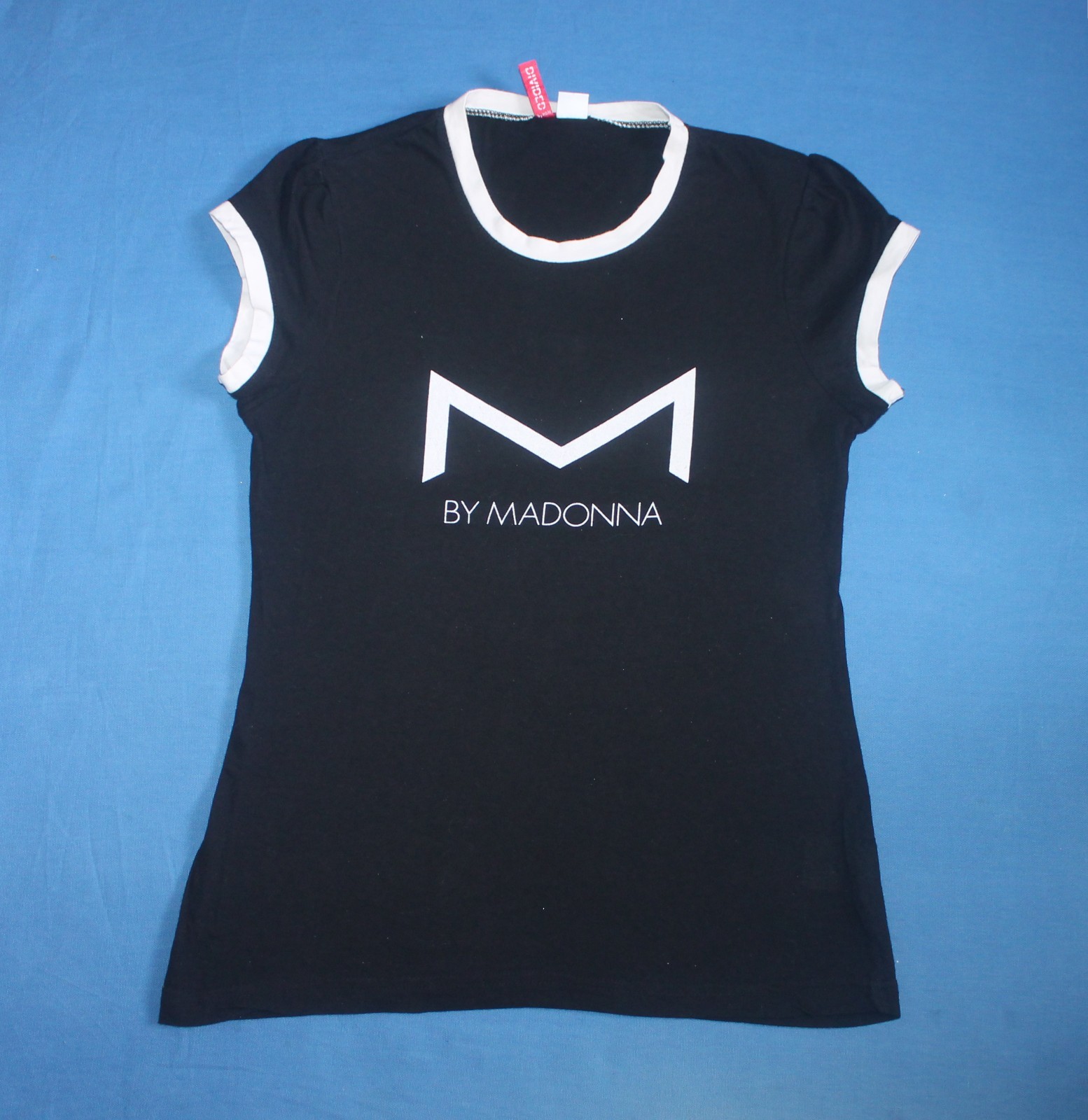 2007 H&M by Madonna Black T-Shirt Women’s Size S 100% Cotton Made in Bulgaria