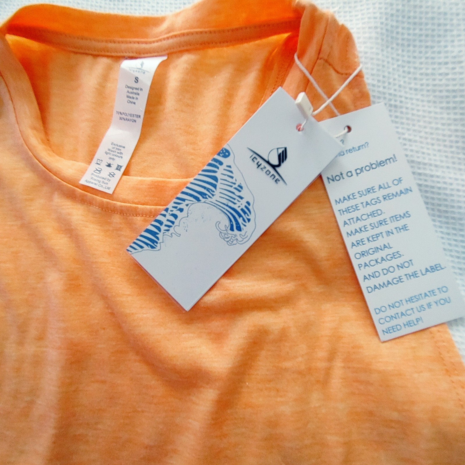 Icyzone Women’s Tank Melon/orange Rayon Polyester NWT Size Small