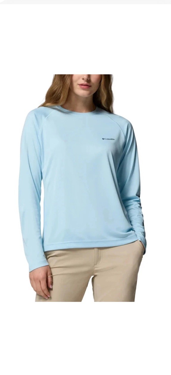 NEW Women’s Columbia Omni-Shade Blue Long Sleeve Sun Tee Shirt Size Medium