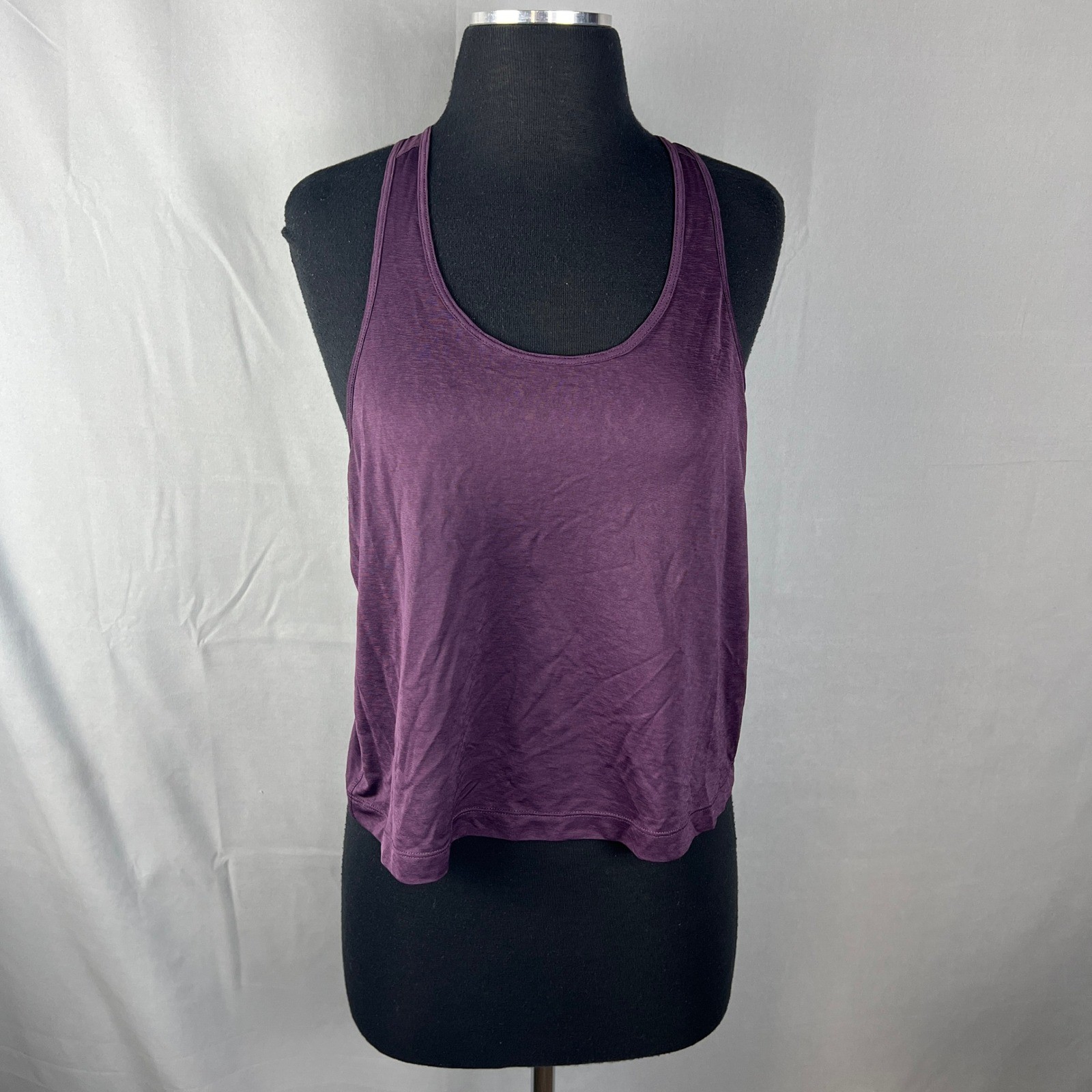 Athleta Vapor Fitness Tank Top Womens Small Purple Racerback Strap Scoop Neck