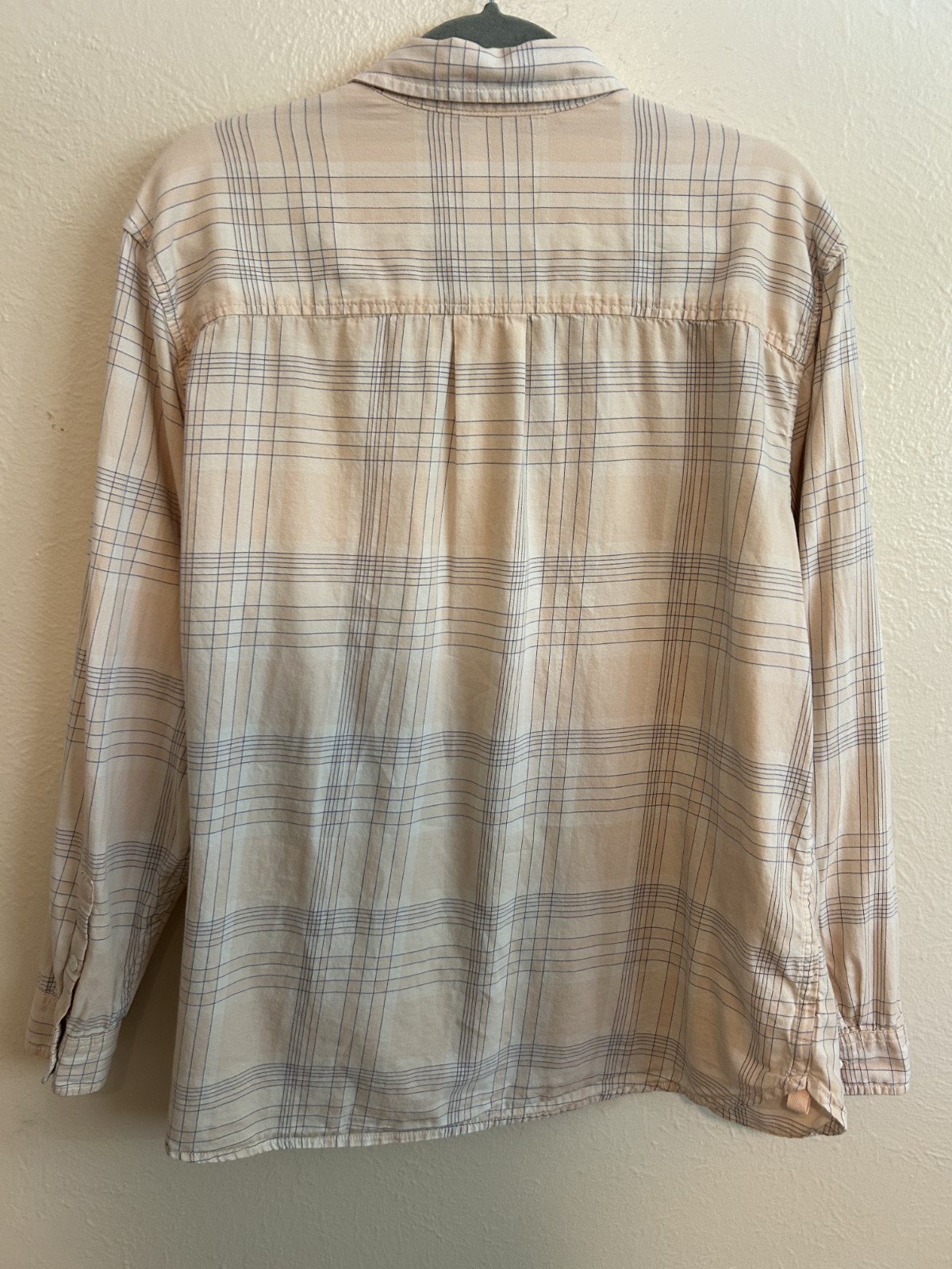 REI Co-Op Plaid Button Down Shirt Sz XL Peach Pink Outdoor Granola Gorpcore Hike