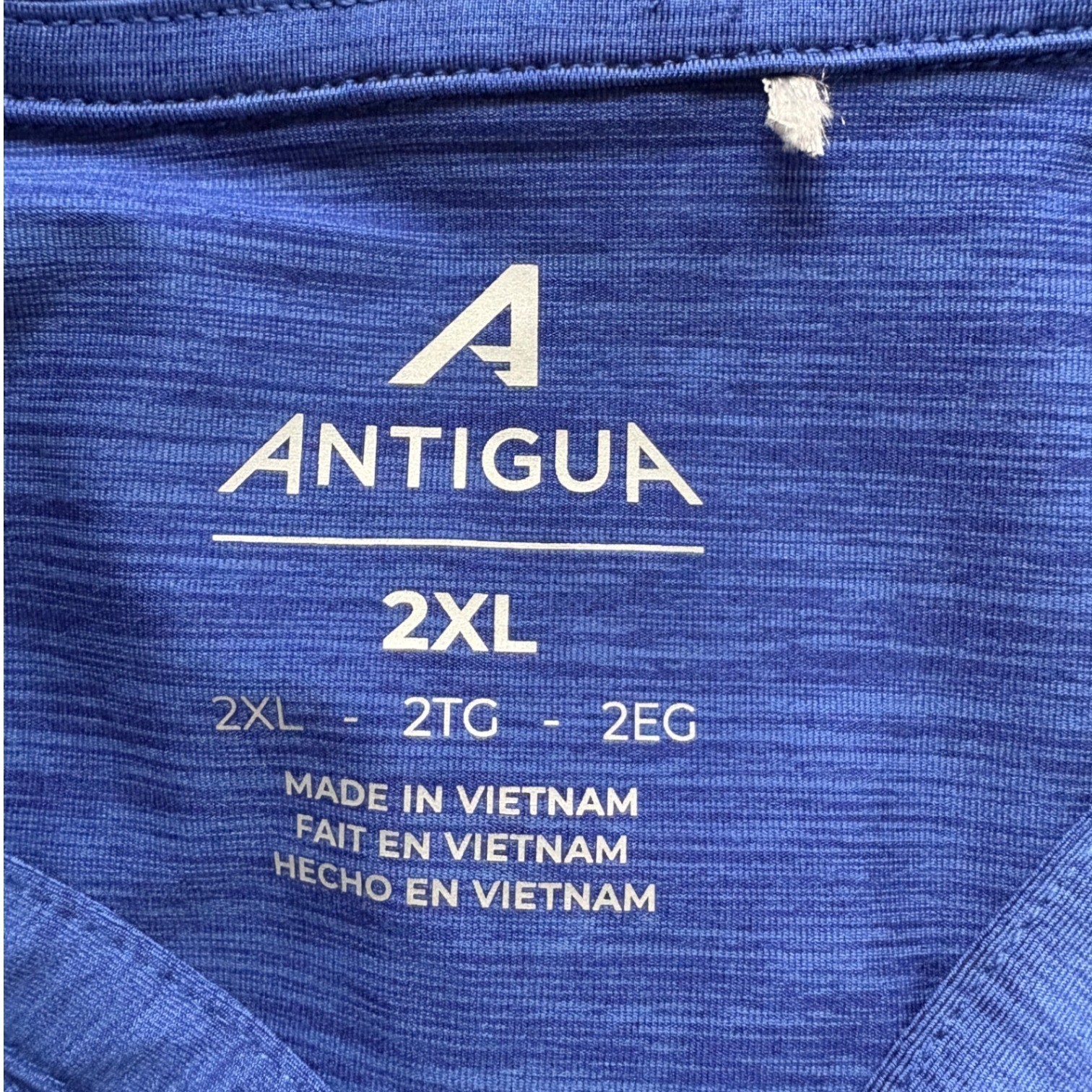 Antigua Chicago Cubs Heather Royal Blue Sleeveless Polo,Size 2X, Spring Training