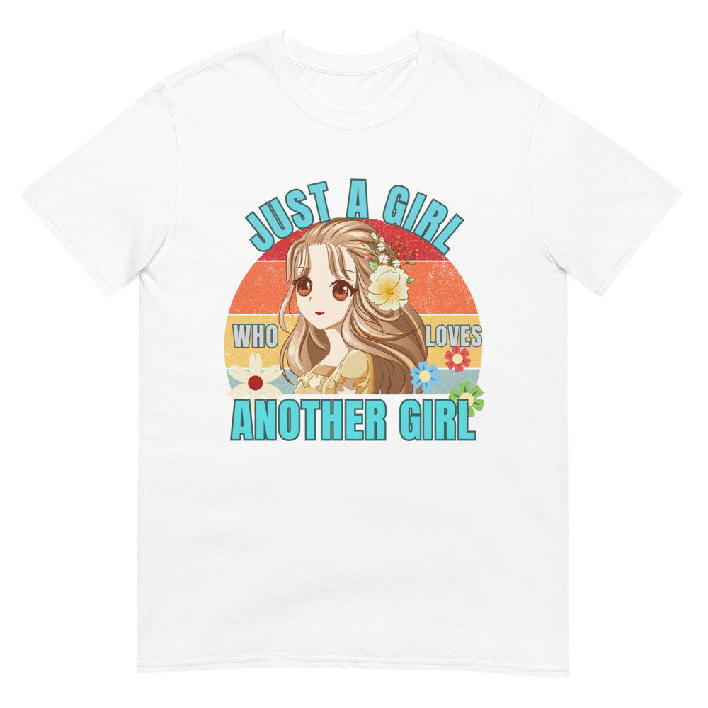 LGBTQ+ Pride T-Shirt: Just A Girl Who Loves Another Girl – Vintage Graphic Tee