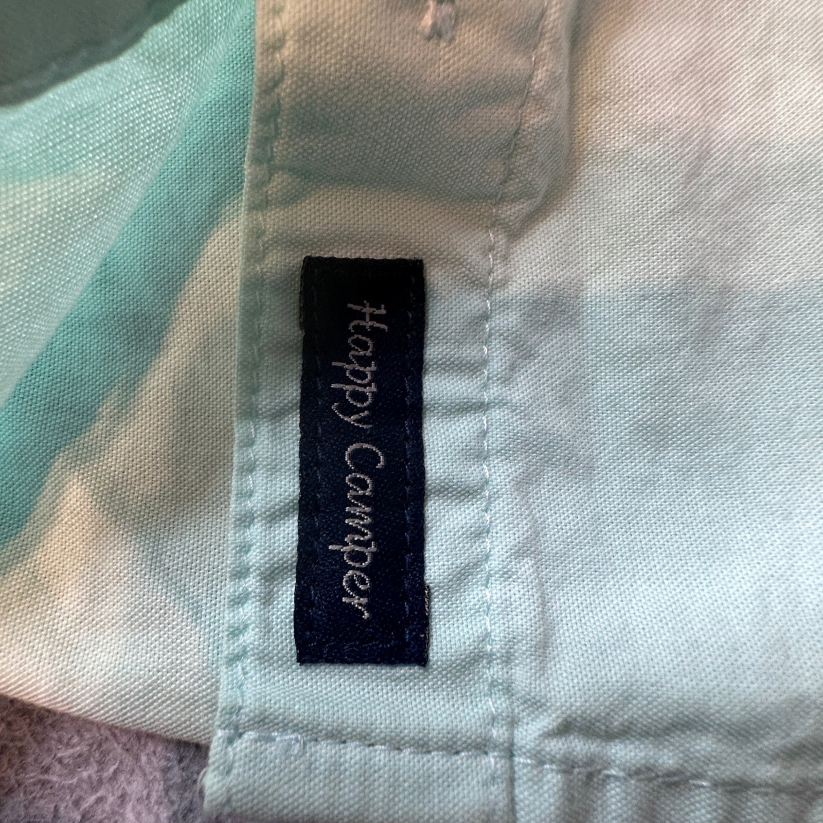 Magellan Shirt Womens M Mint Green Happy Camper Sleeveless Button Down Outdoor