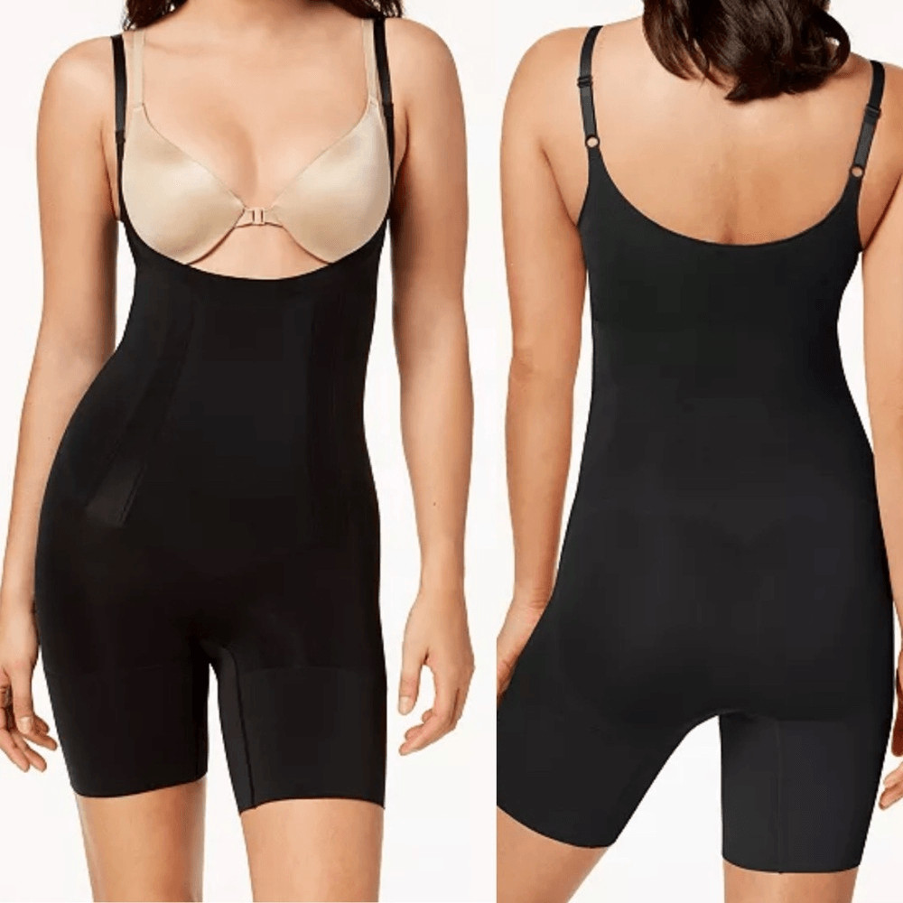 SPANX seemless Shapewear OnCore OpenBust Mid thigh Bodysuit plus size 1X