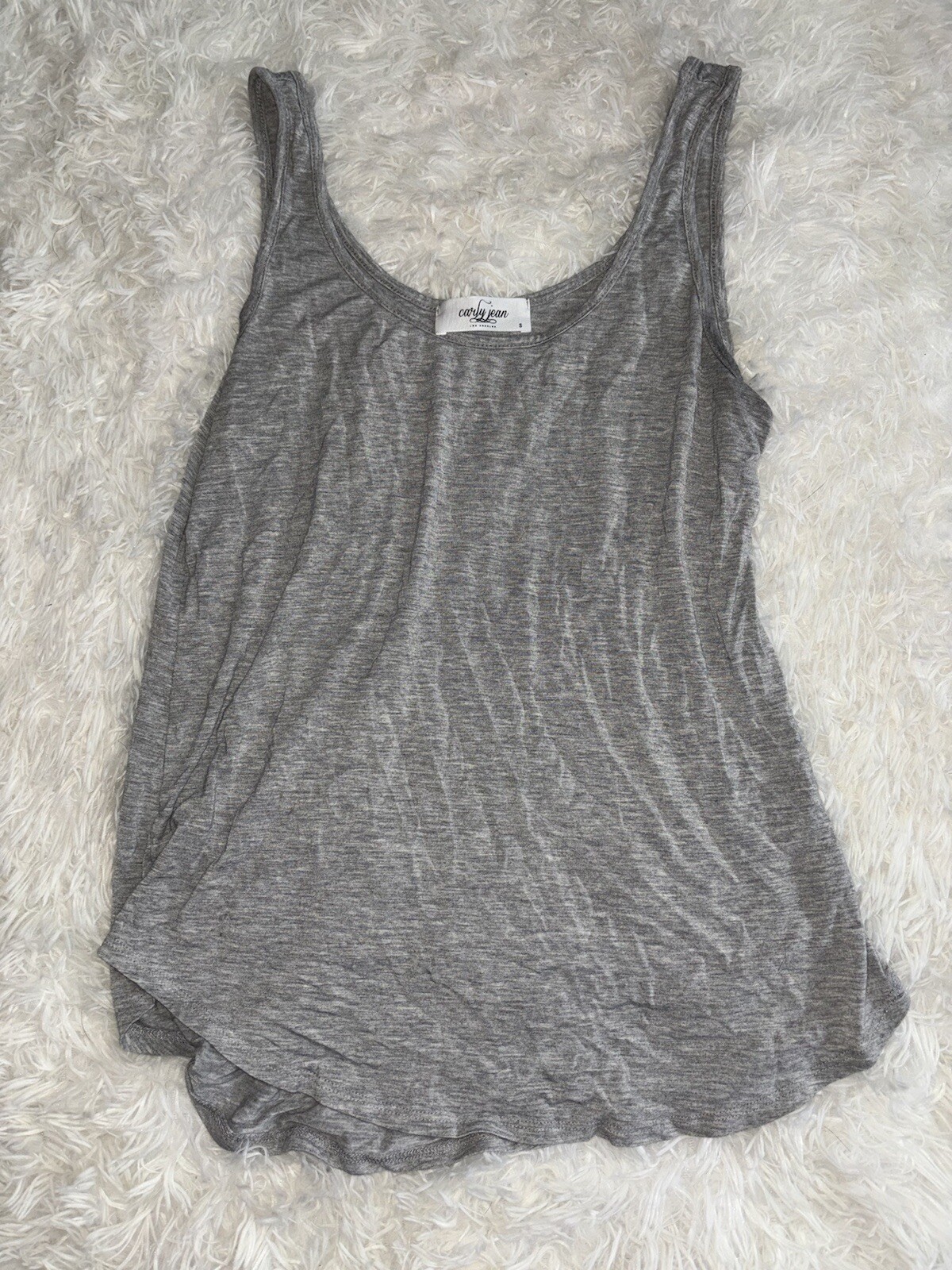 Carly Jean Los Angeles Sz. S Gray Sleeveless Knit Top. Soft, Great Quality