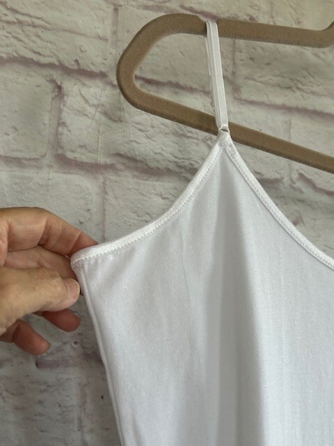 XL/1X/2X/3X New Cotton Long White Stretchy Knit Tank Top Extender Tee