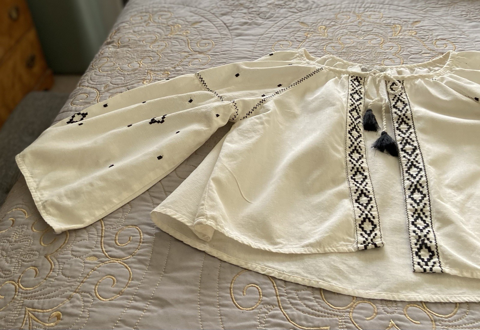 Women’s Cotton – Linen Boho Open Front Top Made in India (World Market) S/M