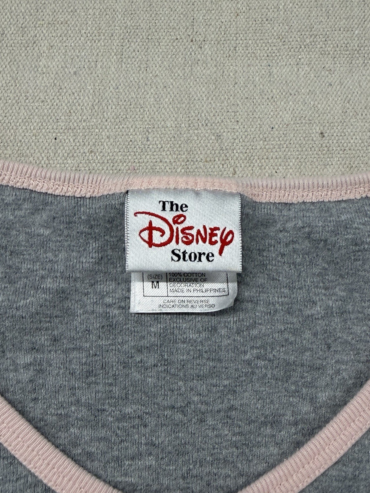 Vintage Disney Store Grumpy Tank Top Womens Medium Gray Pink