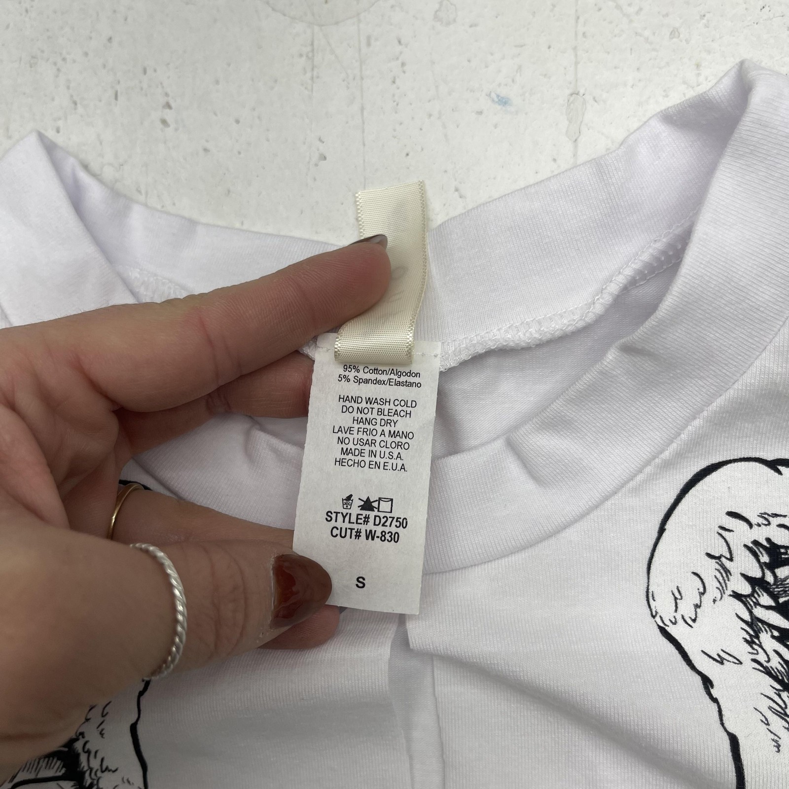 Angel Wings Shirt Womens Small White Long Sleeve Crop Graphic Top Y2K Aesthetic