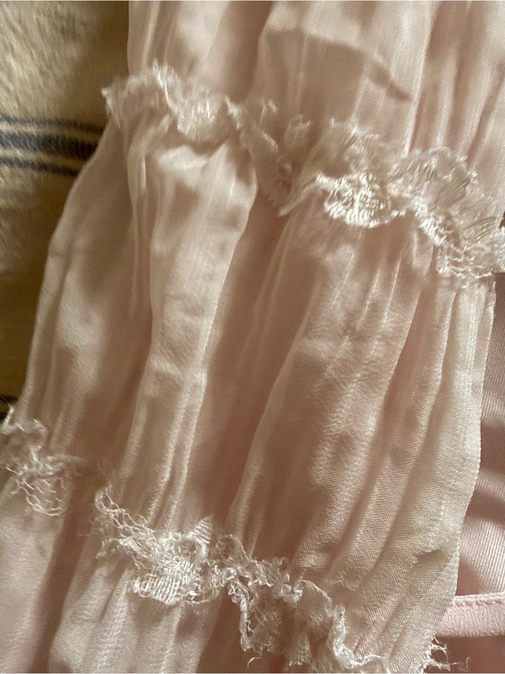Light Pink Halter ruched Tank Top backless strappy sz small adjustable straps