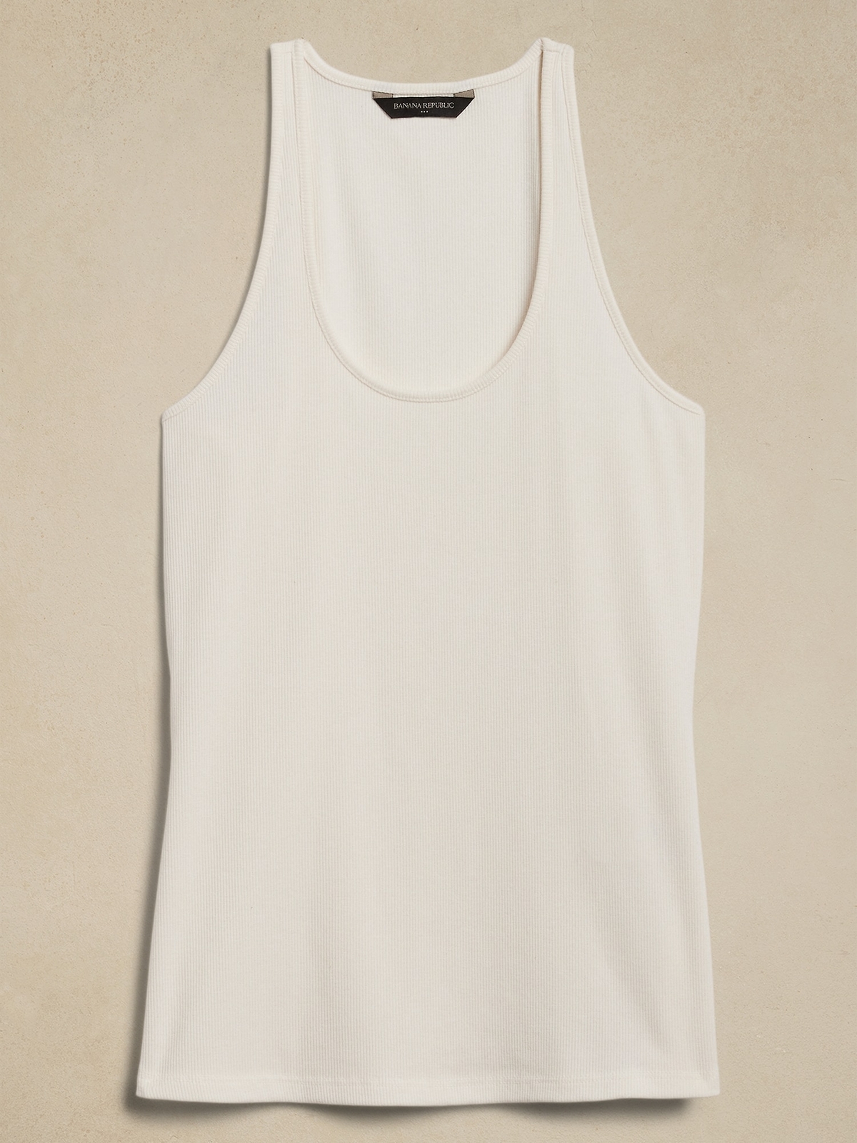 Banana Republic Black OR Ivory Ribbed Scoop-Neck Tank NEW XS-L