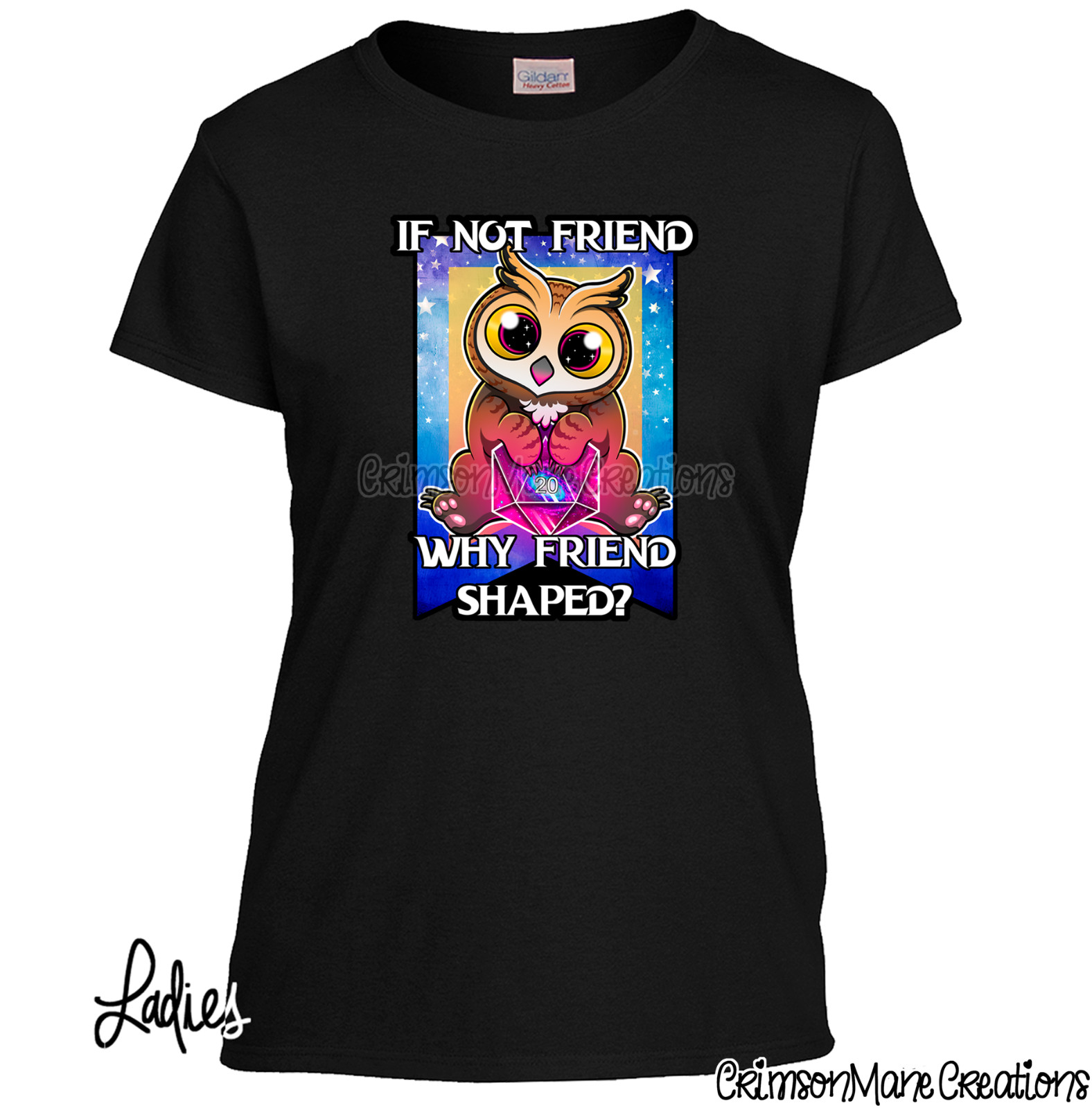 Owlbear T-Shirt – DnD RPG Fantasy Gameplay Tabletop d20 Dice – Kids Ladies Mens