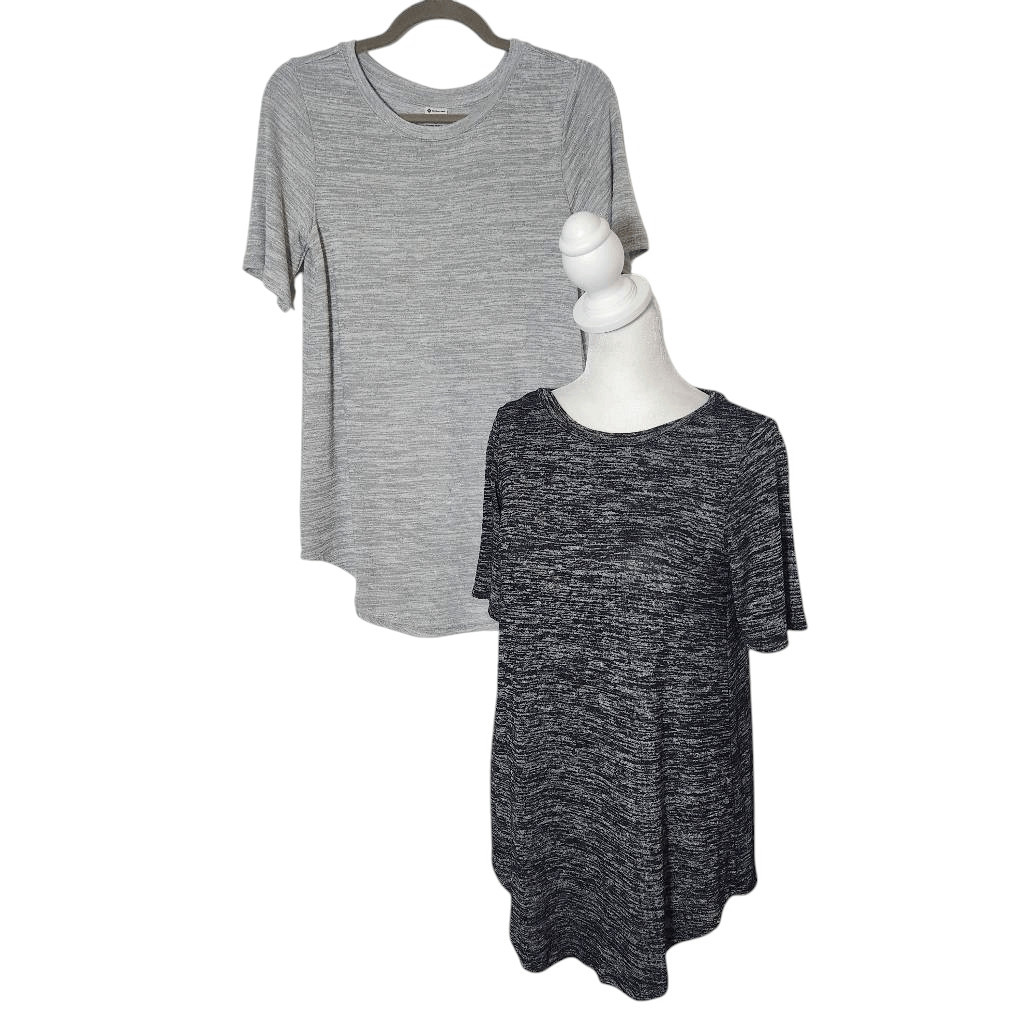 Member’s Mark Set of Two T-shirts Gray Tee and Black Tee Size Medium