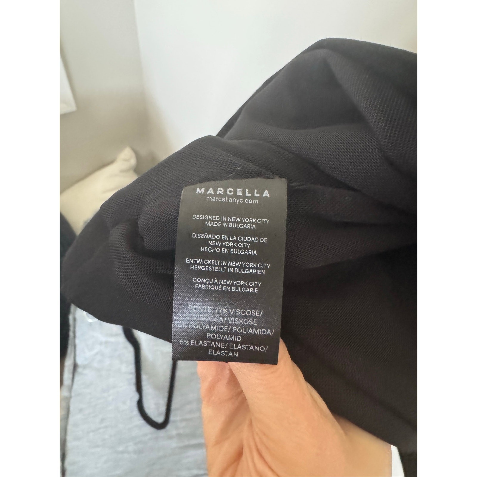 NWOT Marcella Parker One-Shoulder Top in Black SZ S