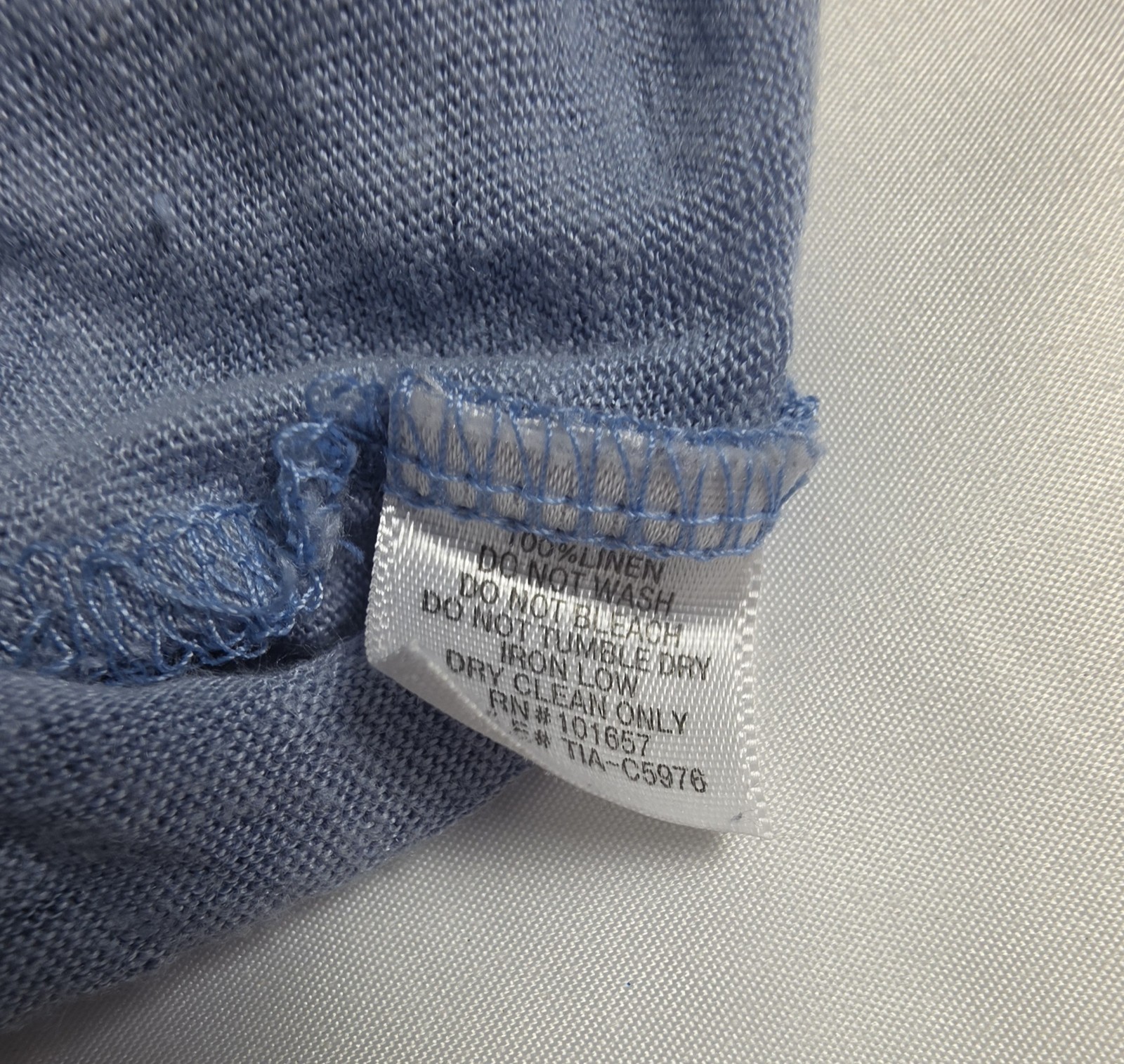 Tresics 100% Linen Blue Racerback Swing Cami Top Wmn’s Size L Coastal Minimalist