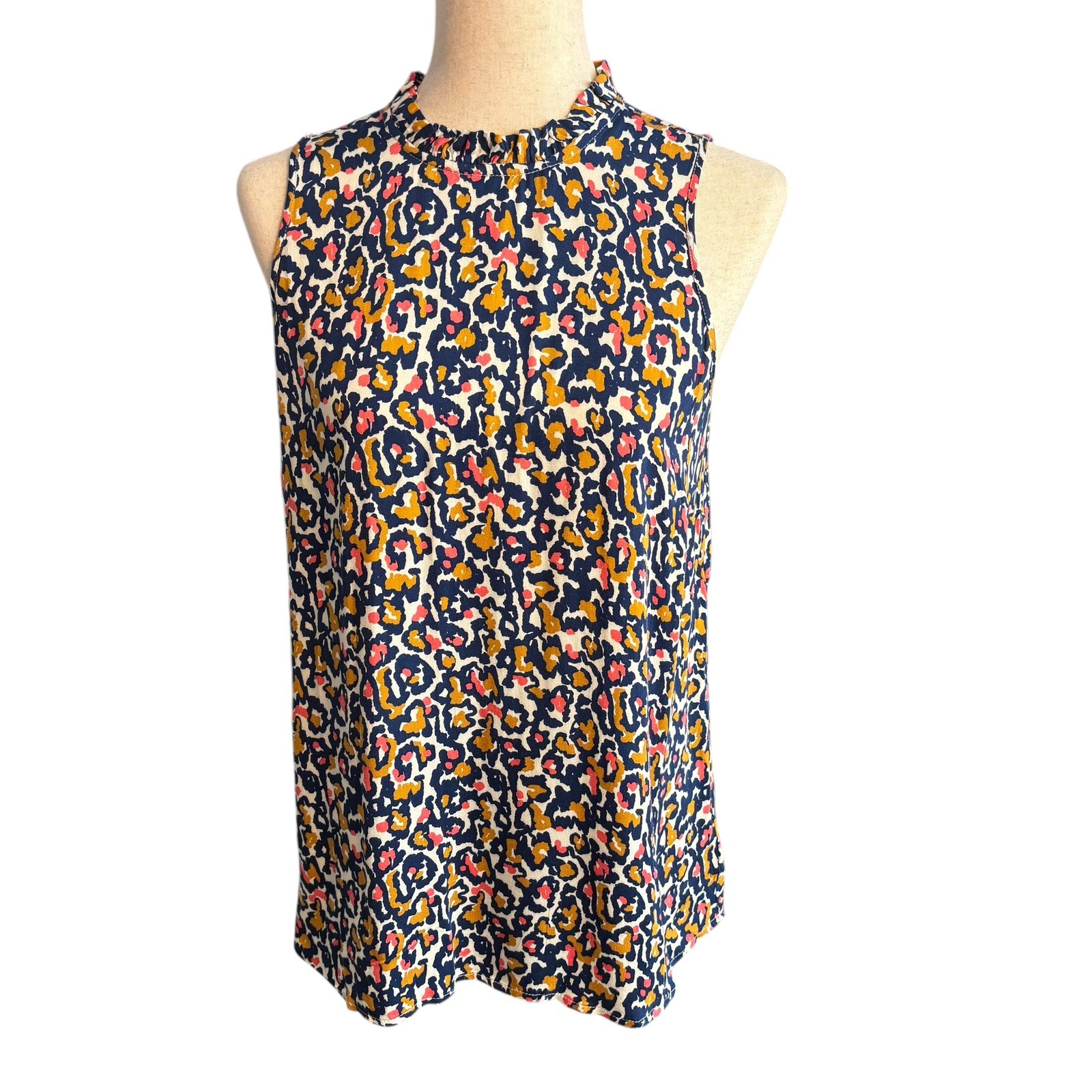 Mud Pie Women’s Blouse Size Medium Multicolor Sleeveless Top