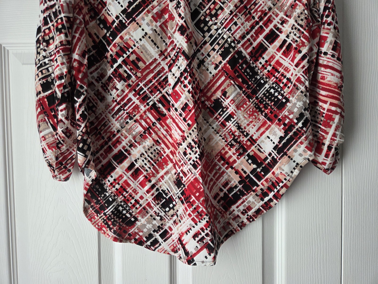 NWOT Ruby Rd Multi Button Front Spread Collar Roll Tab Sleeve Blouse Size S