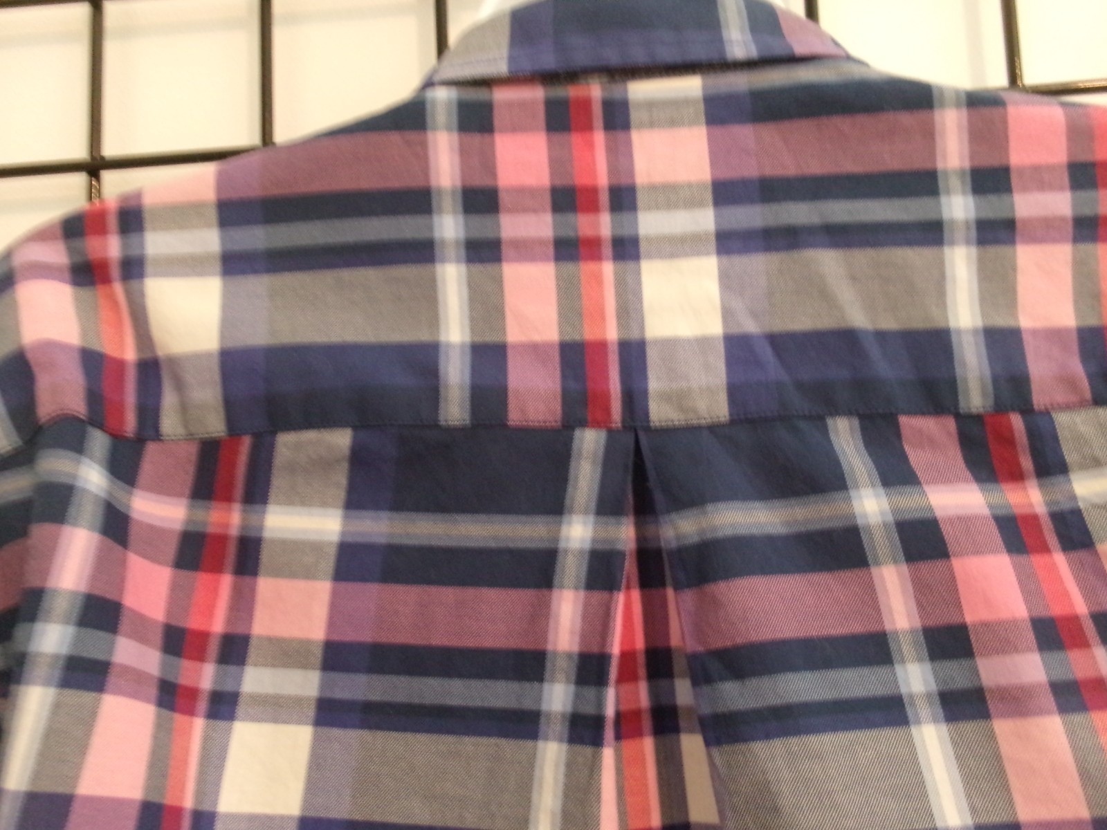 SOUTHERN TIDE 🌸 SIZE SMALL==DARK PINK, BLUE & WHITE PLAID / TUNIC / BLOUSE
