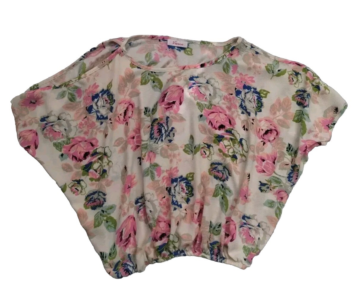 Vivace Women’s Blouse Size Small Floral Print Cottagecore Bloomcore Garden