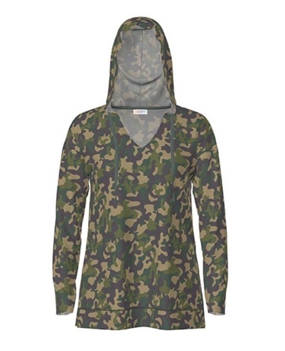 NWT LuLaRoe Large Eliza Long Sleeved Hooded Top – As Pictured