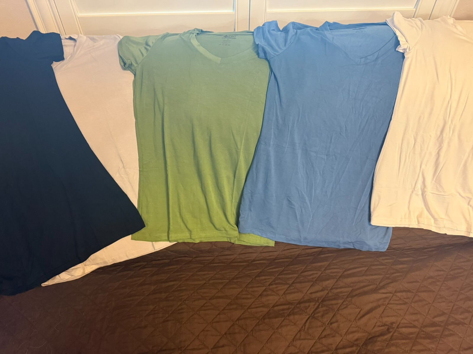 T-Shirts V – Neck 93% Bamboo & 7% Spandex made in USA