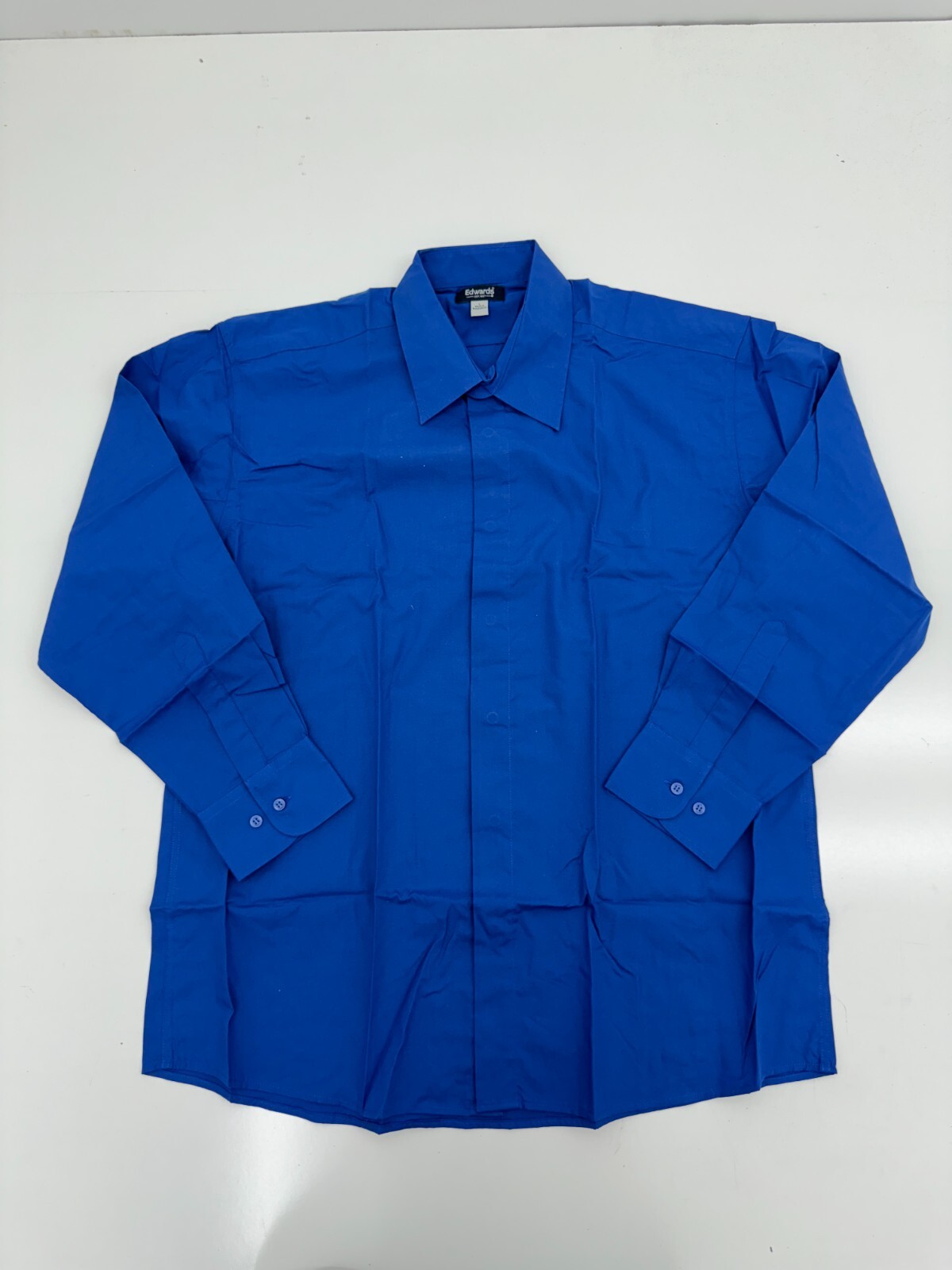 Edwards Womens Blue Long Sleeve Button Up Shirt Size Large