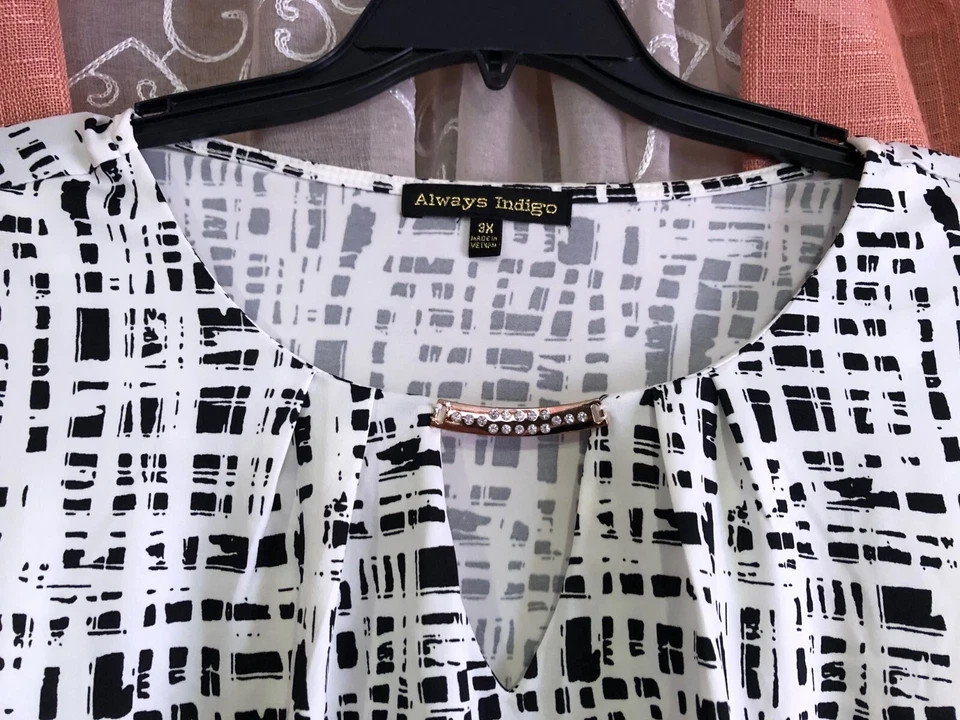 NWOT Always Indigo Womens Blouse Size – 3X