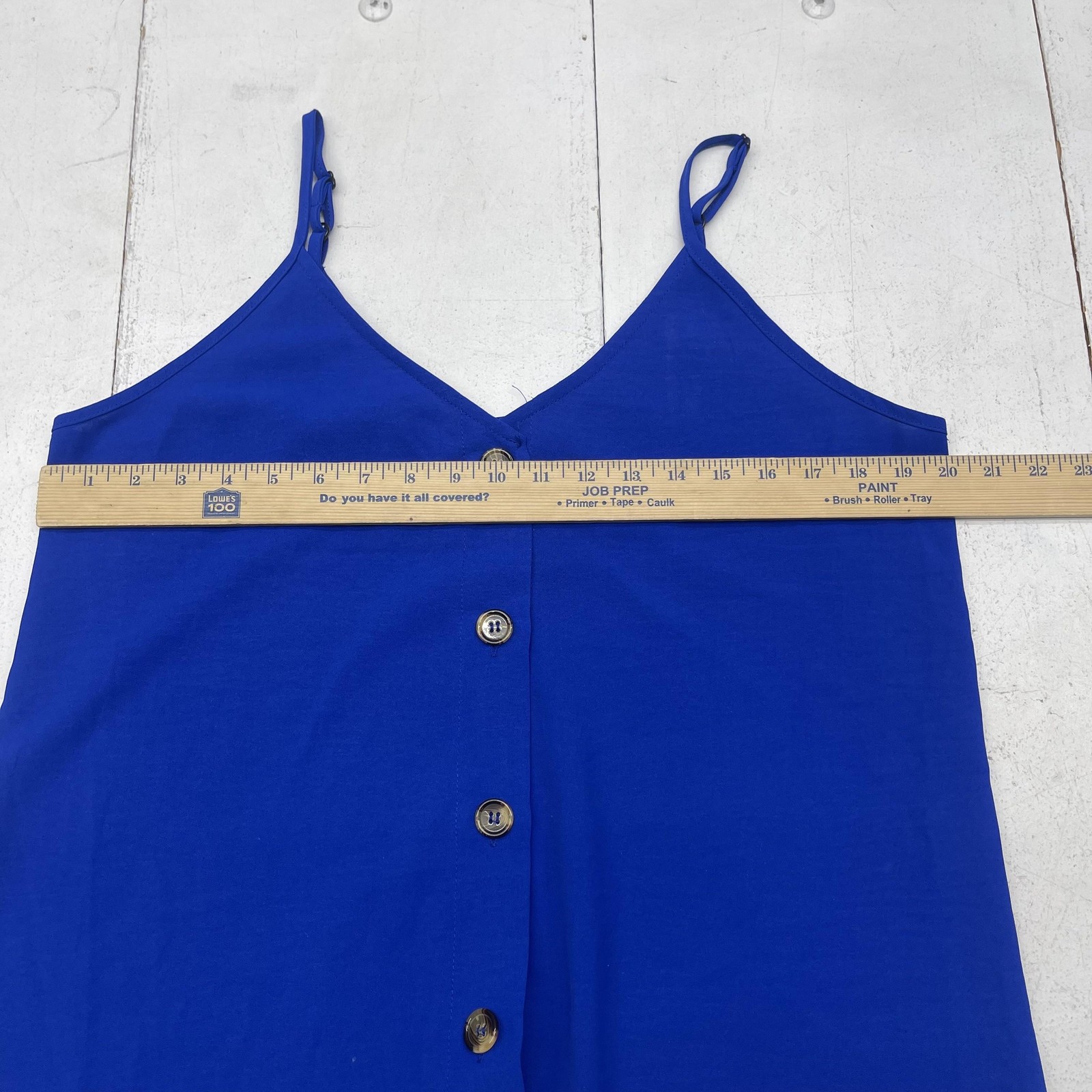 Hippie Chic Shirt Womens Large Blue Button Front Cami Tank Top Casual Summer