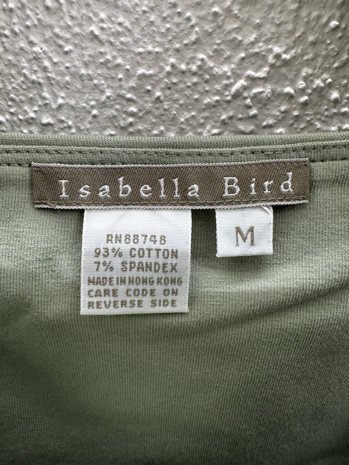 Isabella Bird Womens Tank Top Size Medium Green Back Strap Square Neck