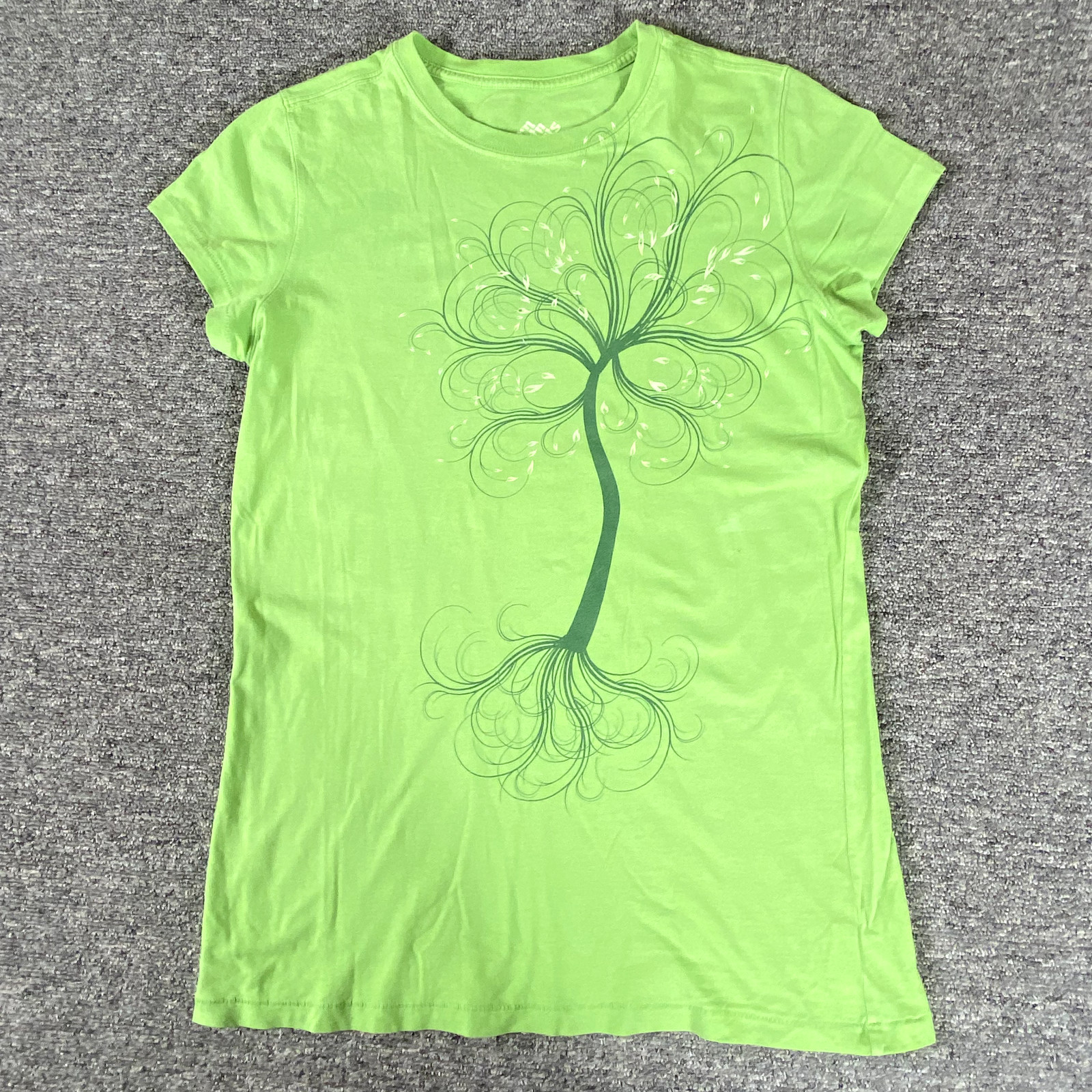 Eastern Mountain Sports Shirt Womens Medium Green Crew Neck Tee Organic Cotton