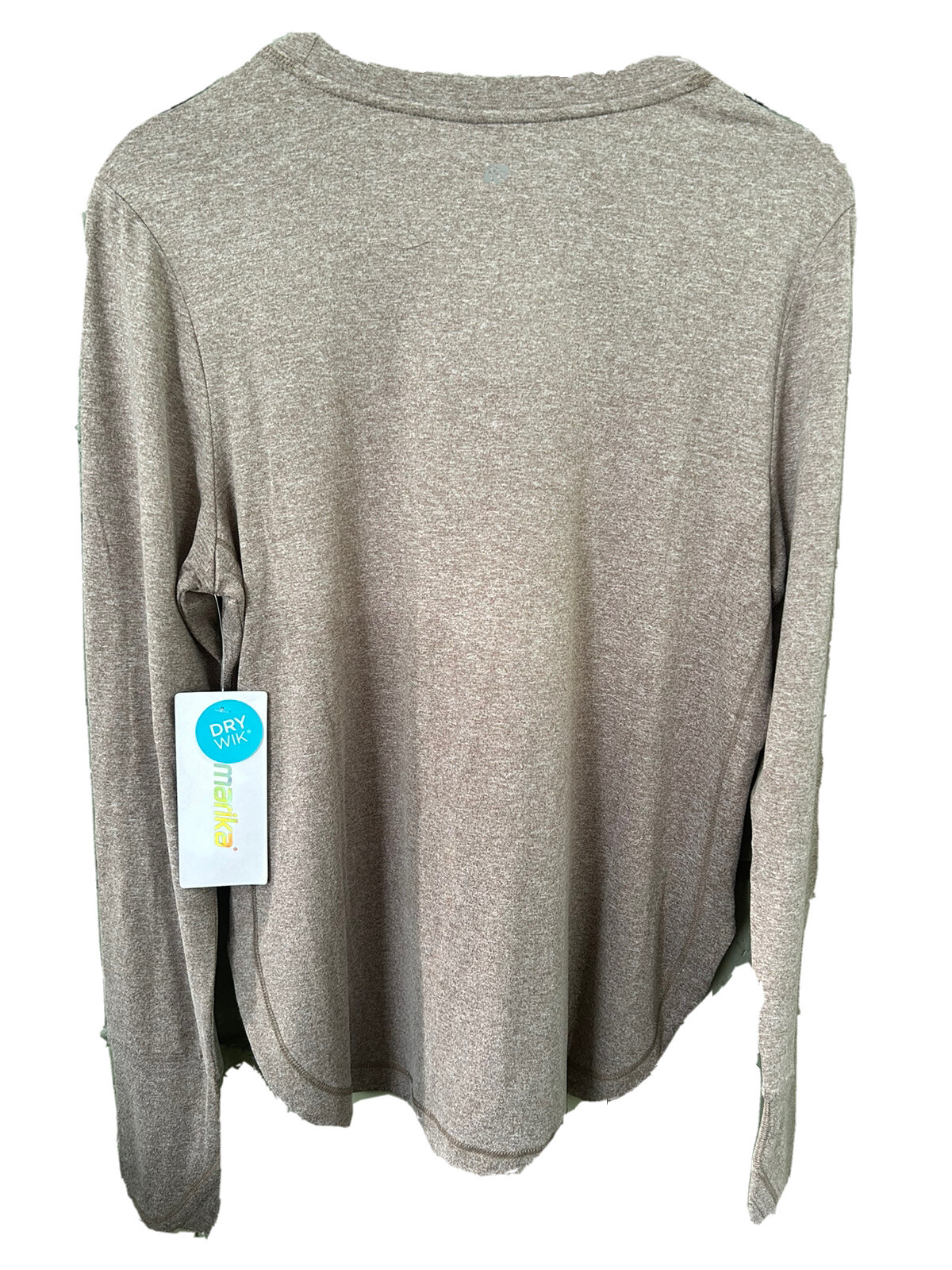 Marika Hailey Top Women’s Small Dri Wik Semi- Fitted Stretch Top Brown