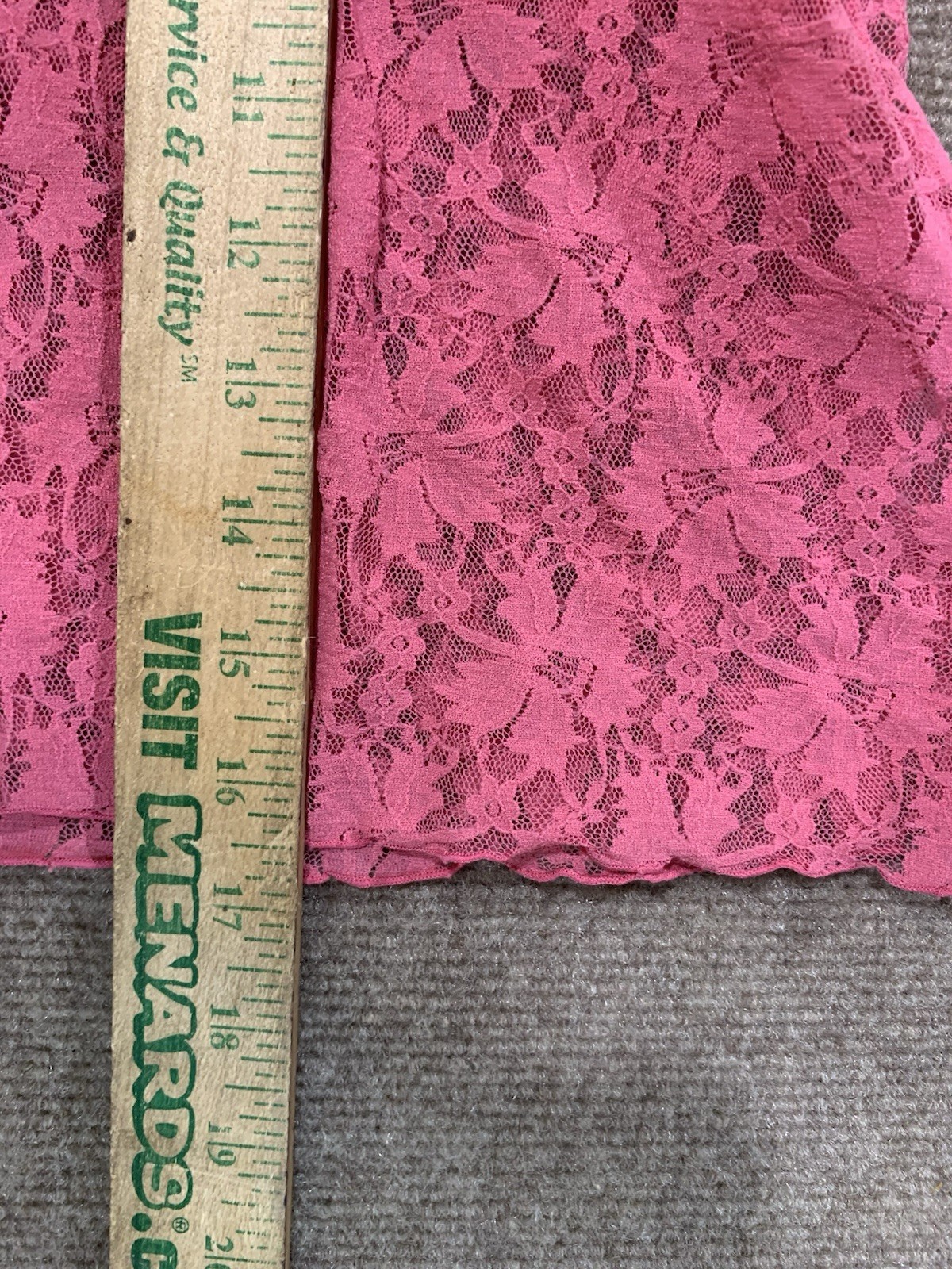 Womens Babydoll Y2K Top Coquette Fairy Lace Mesh Cami Stretch XL Pink Dainty