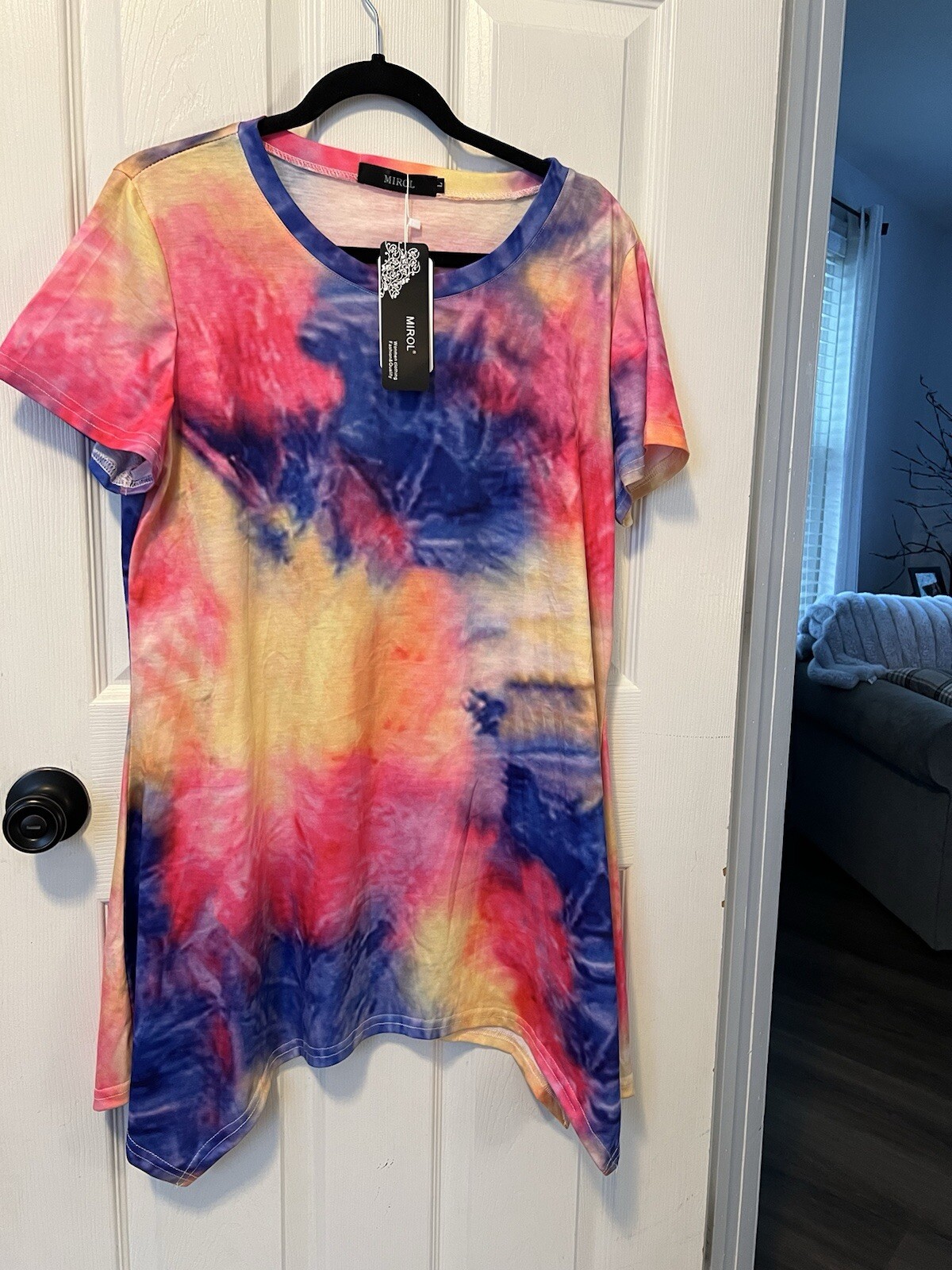 Mirol Size Large Womens Tie DyeTunic Shirt