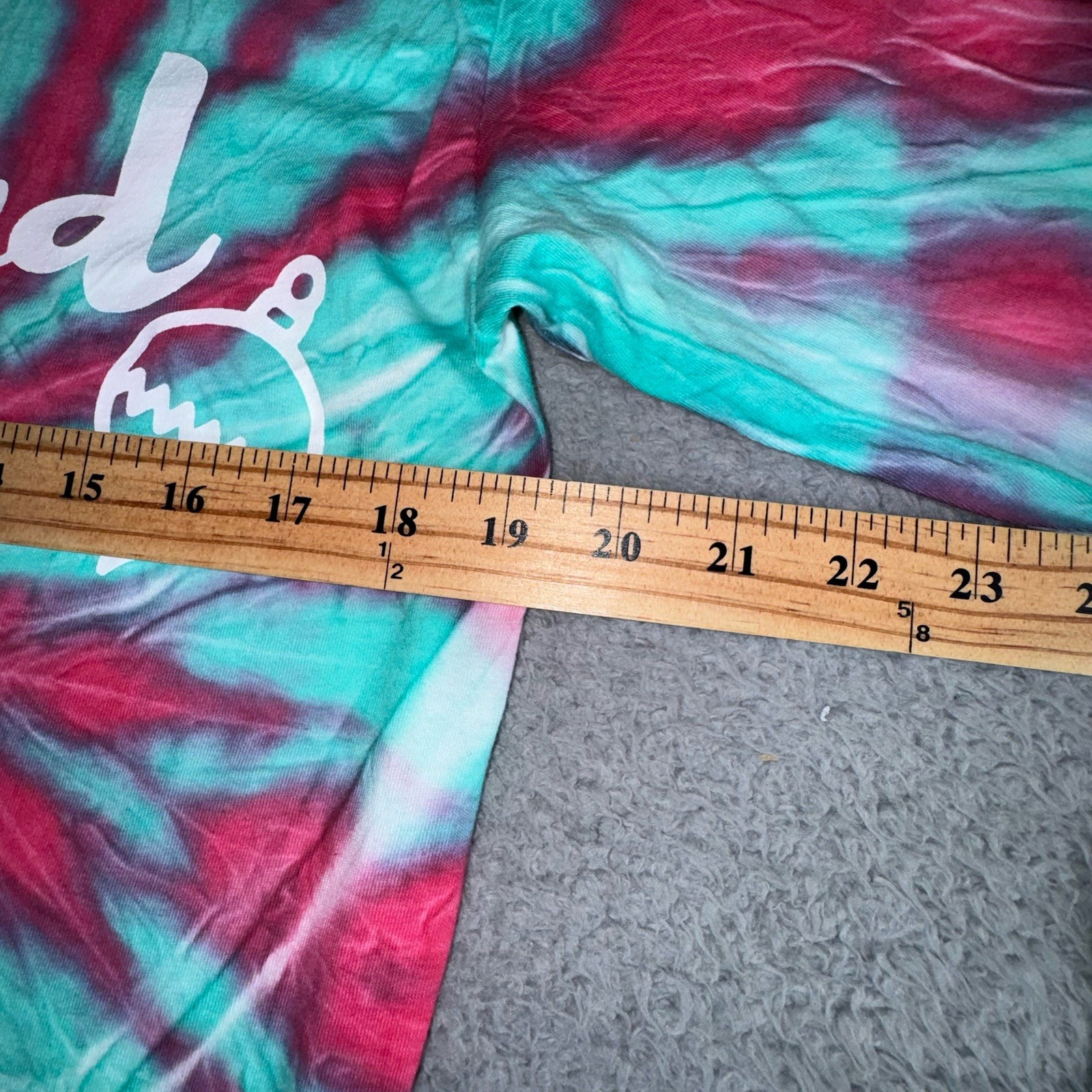 Tie Dye Christmas Shirt Santa Claus Graphic Tee Long Sleeve Holiday Fall