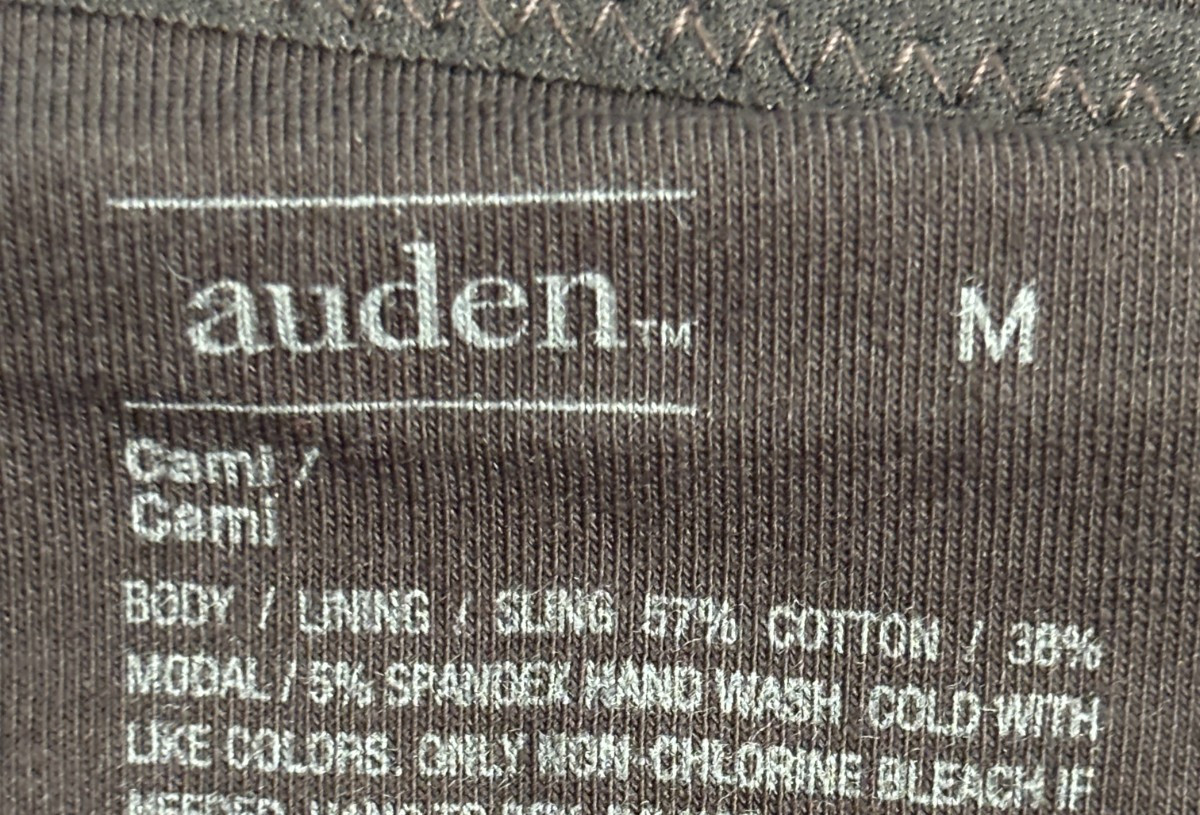 Auden Nursing Tank Top Women’s Medium Seamless Cami Black Built in Shelf Bra