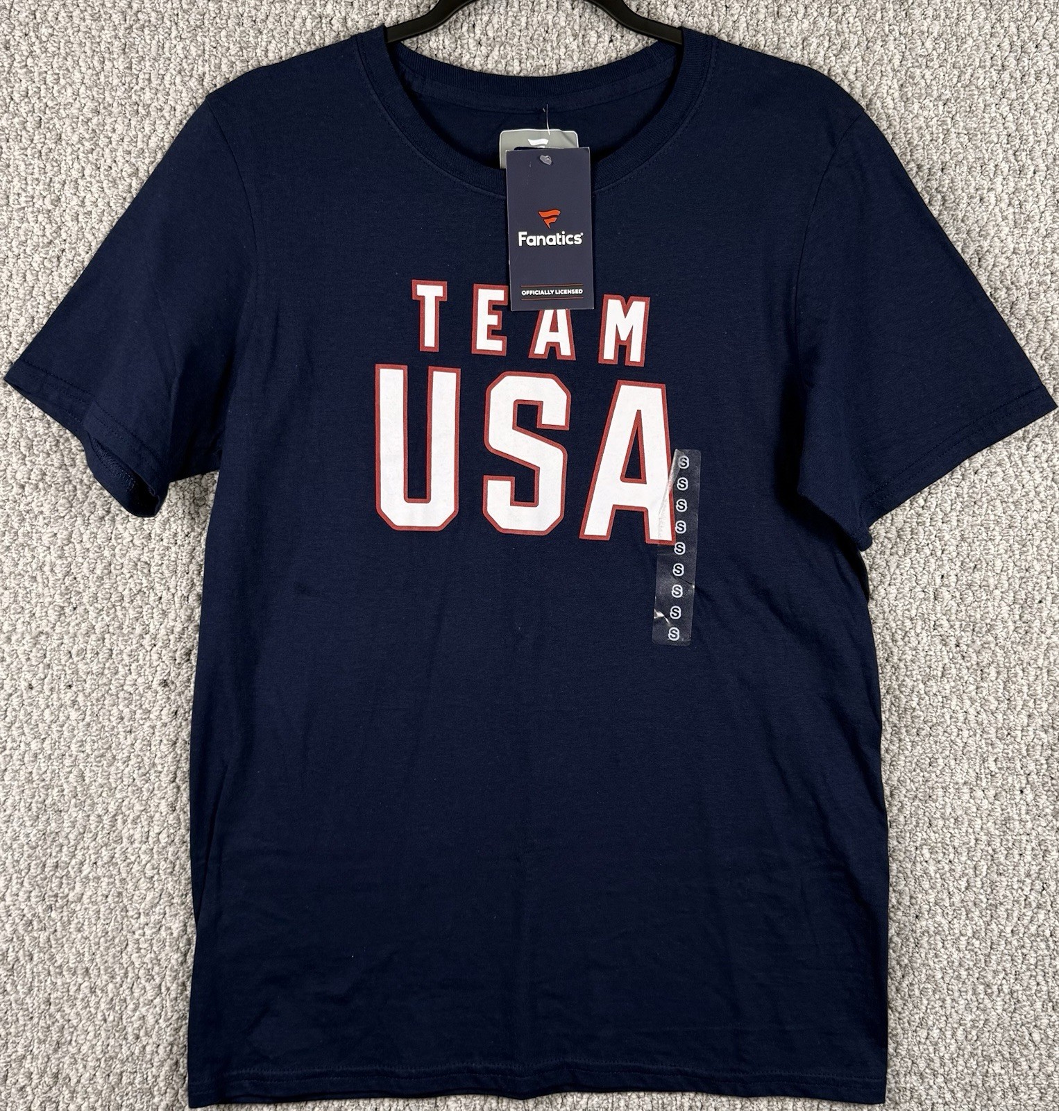 Team USA Olympic T Shirt Fanatics Navy NWT 100% Cotton Womens S