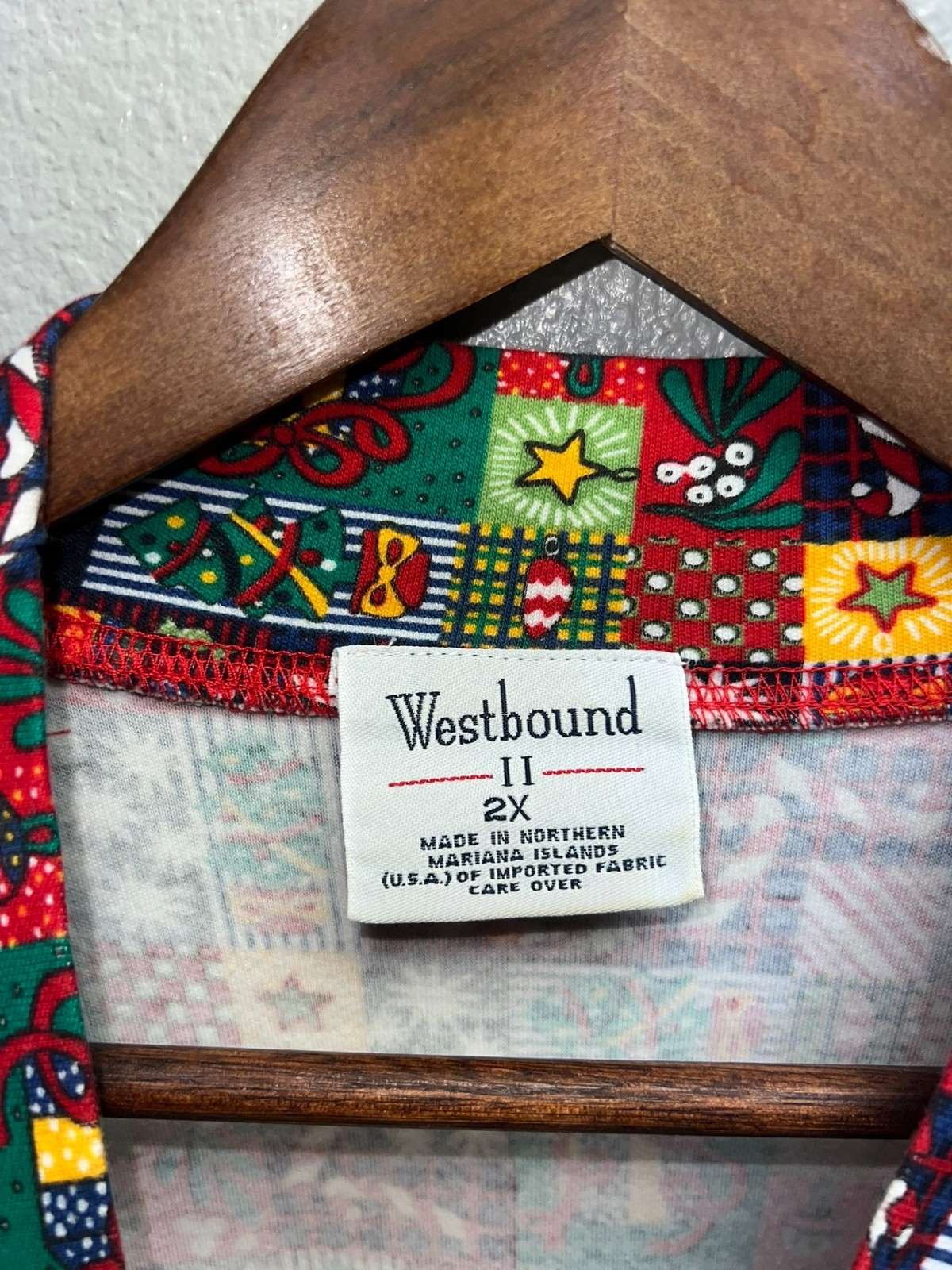 Vintage Christmas Long Sleeve Shirt Westbound Holiday Print Tee Womens 2X