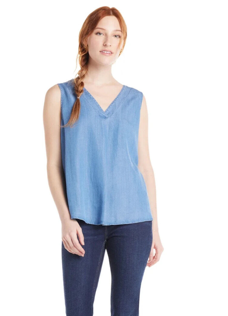Time and Tru Women’s size 3XL 22 Woven Tank Top color Medium Wash NWT