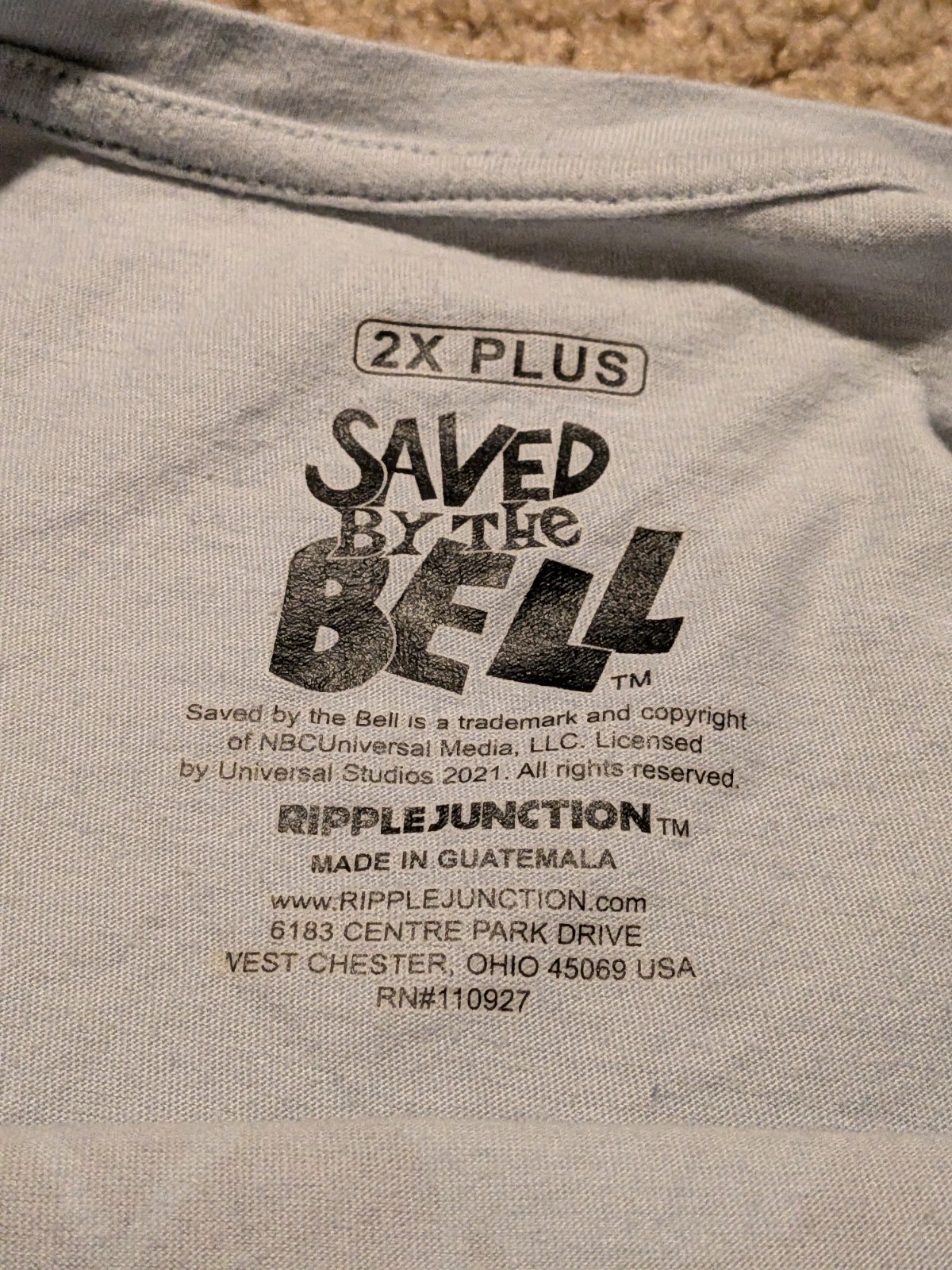 Saved By The Bell Women’s Tee Shirt Crop Top Blue Size 2X Plus