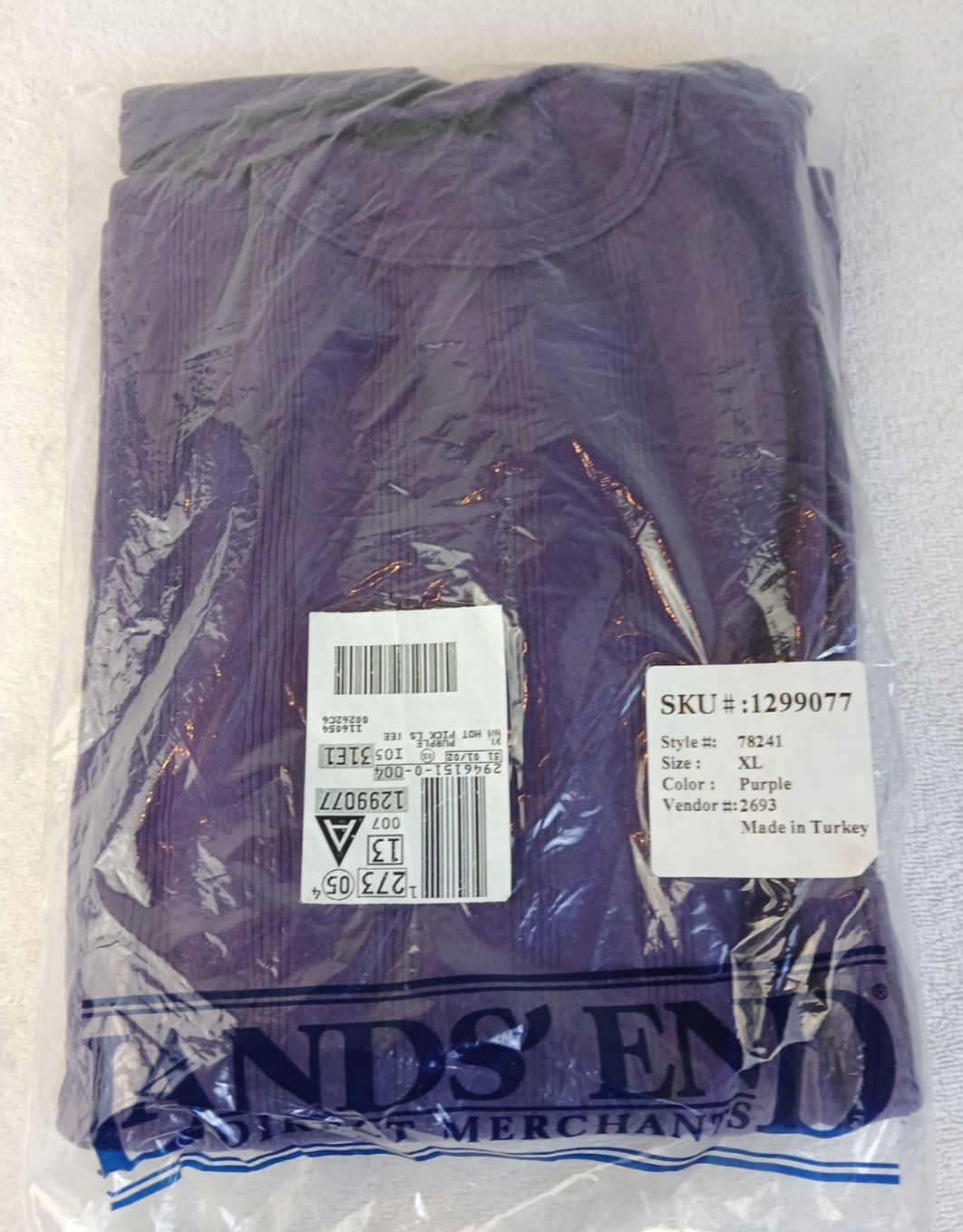 Lands’ End,Hot Pick,Women’s,Size X-Large 18-20,Long Sleeves,Purple Shirt,1299077