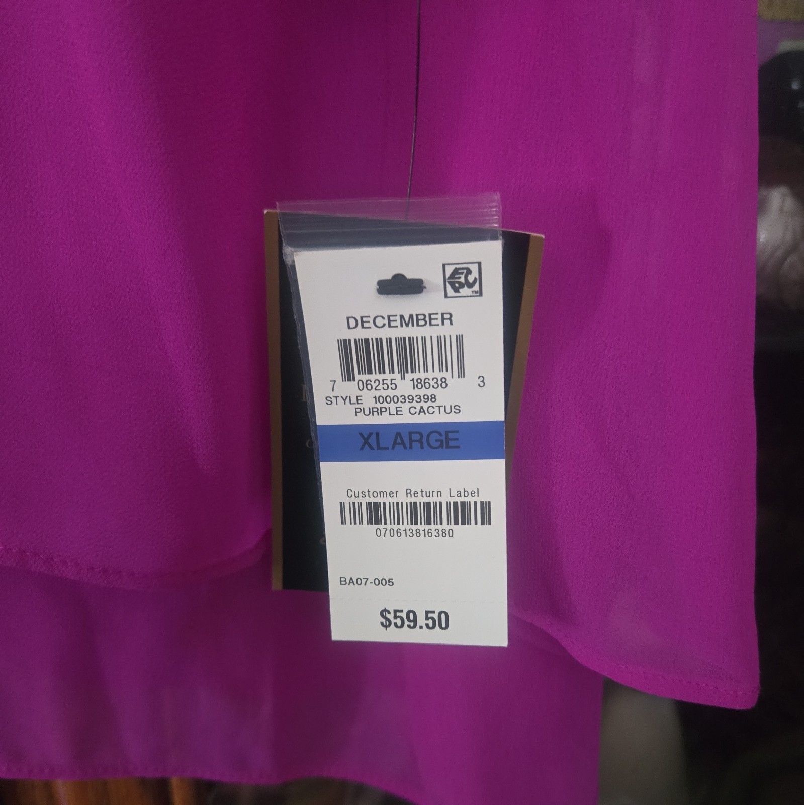 Thalia Sodi Cold Shoulder Chain Accent Magenta Scoop Neck Blouse XL