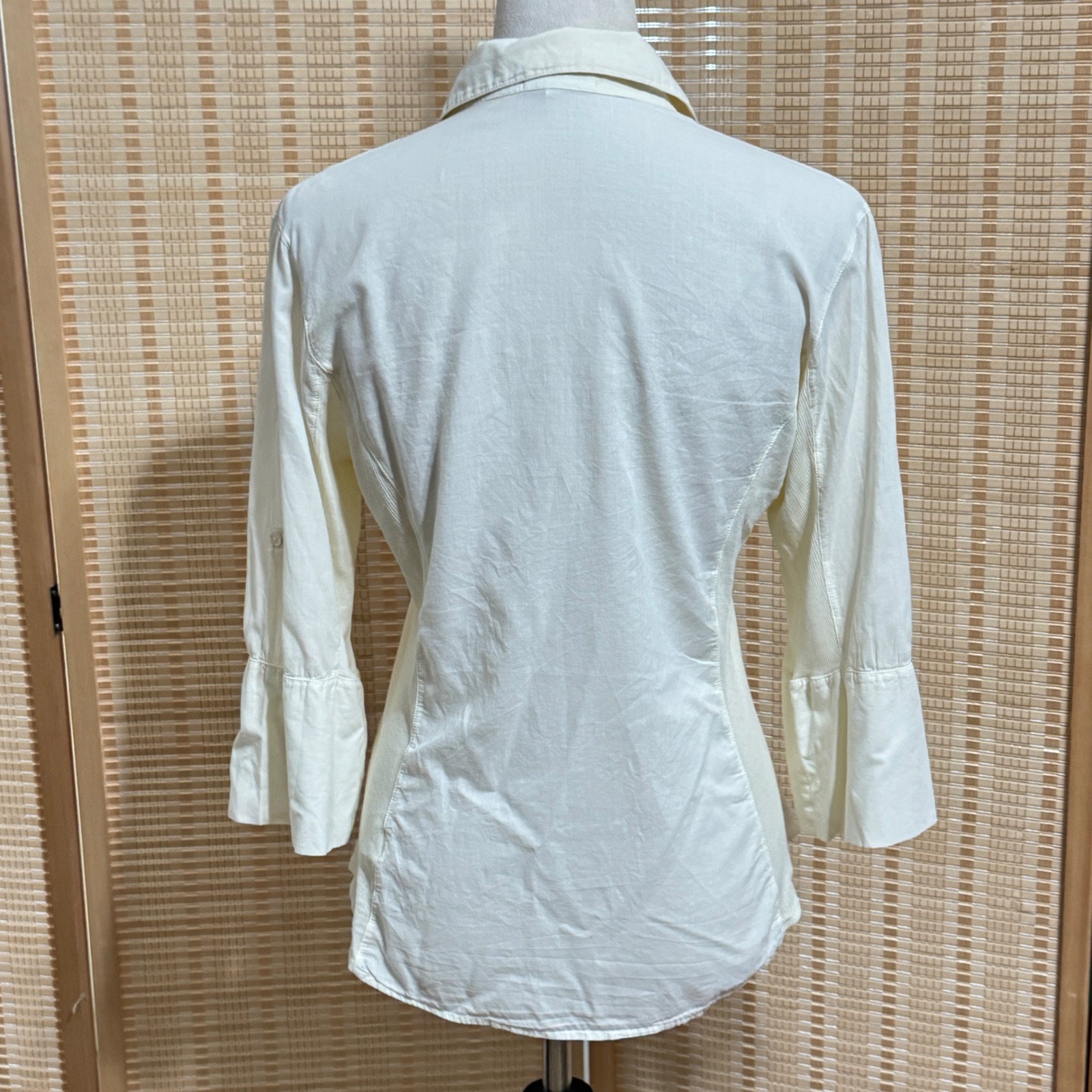 Standard James Perse Pale Yellow Ribbed Panel Utility Button Down Shirt Size 4 L