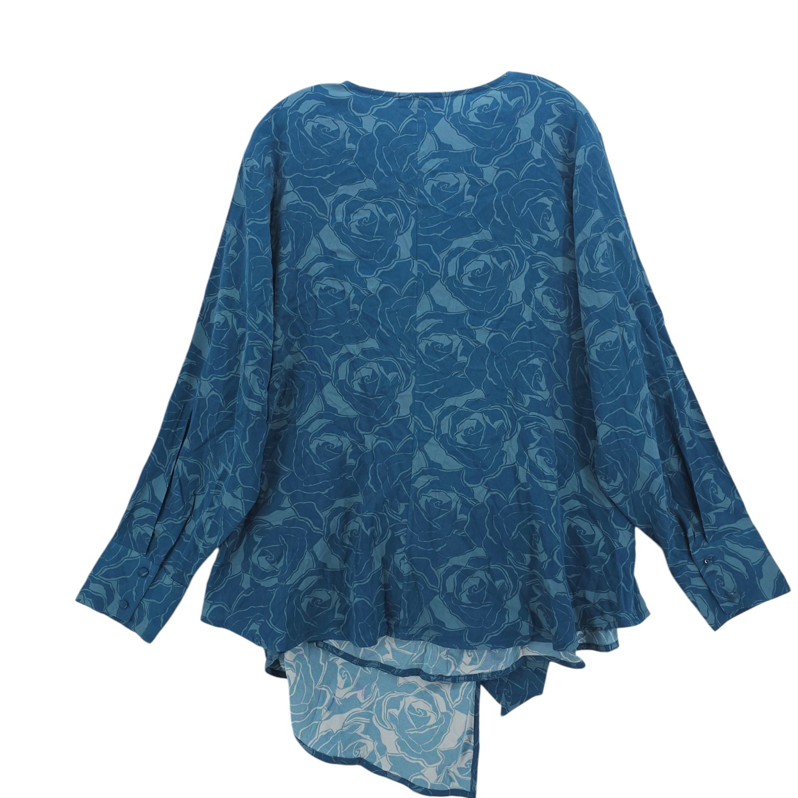NWT UNIVERSAL STANDARD Beacon Stretch Cupro Wrap Top Rose Deep Teal Size 22-24