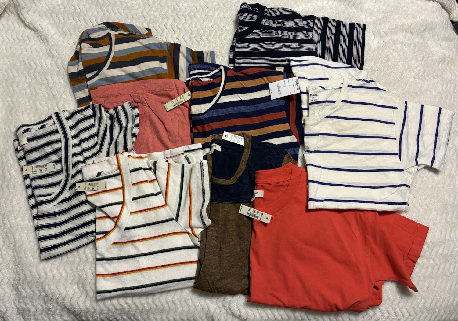 Madewell~Women’s~Lot 9~Variety Of Colors & Styles~Striped/Solid~T-shirts~NWT