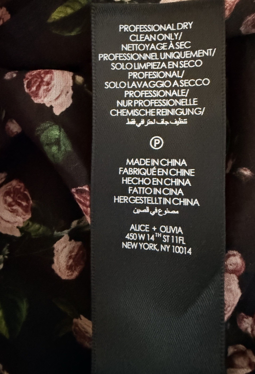 New Alice + Olivia Julius Floral Silk Blend Voile Blouse In Black Multi S $395