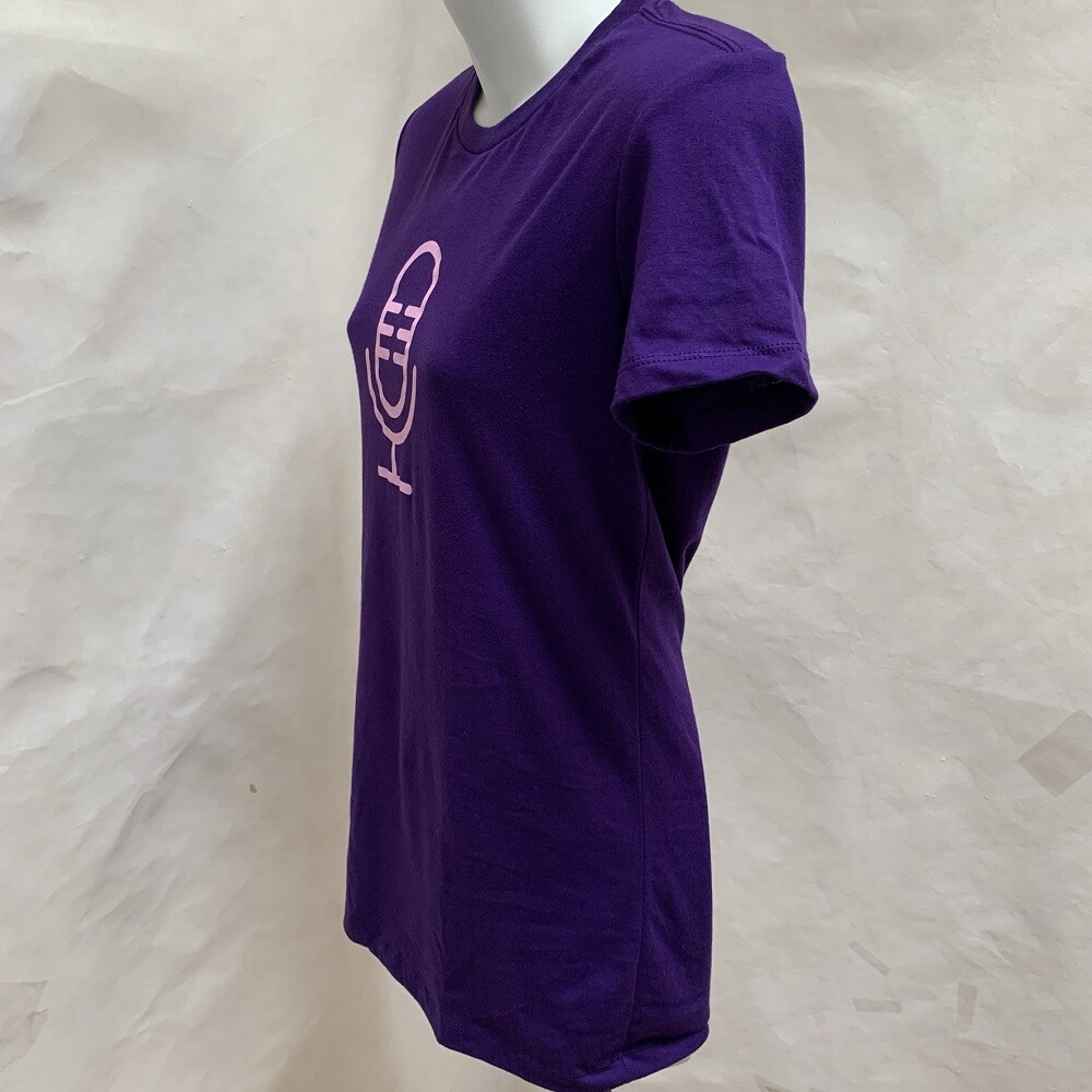 Ebay for Business Podcast Sz M T-Shirt Purple Pink Microphone Icon New Top