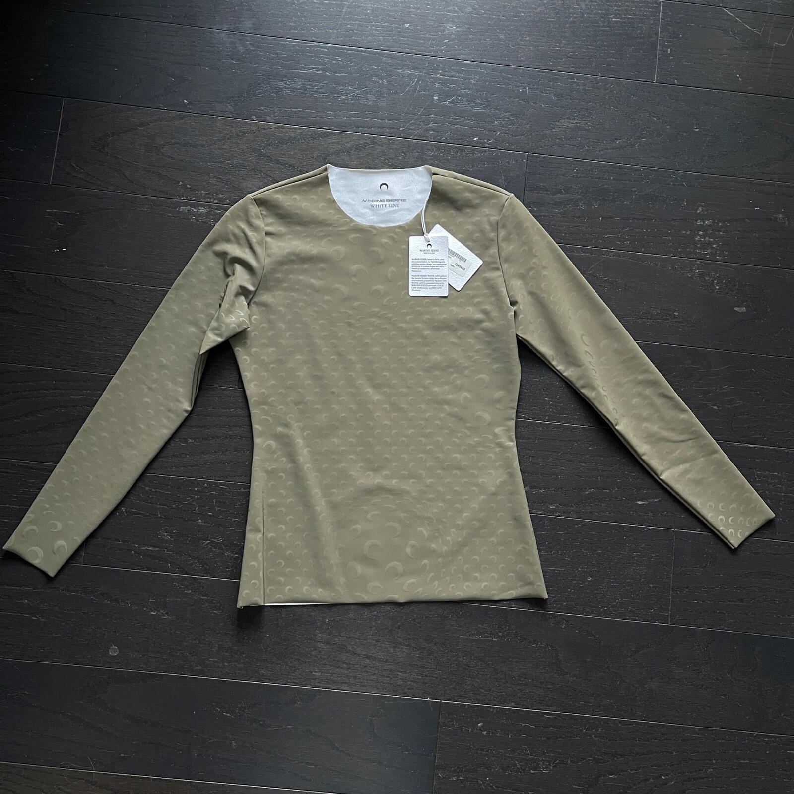 BNWT Marine Serre all over moon printed reflective long sleeve top size large